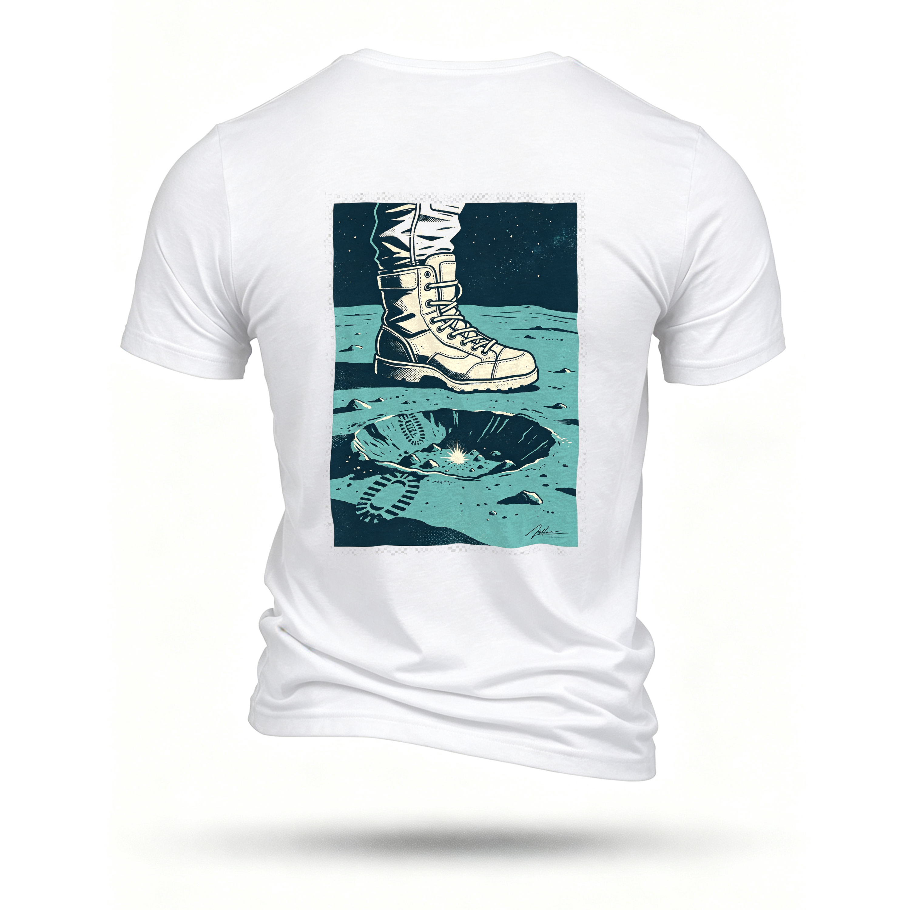 White T-shirt, back print