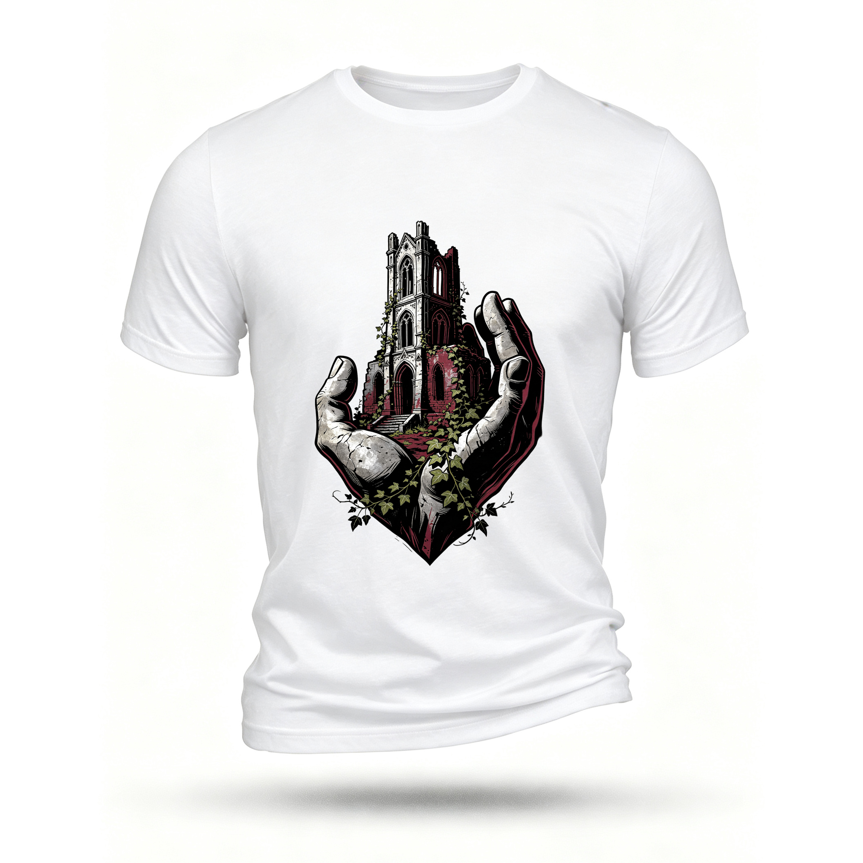 White T-shirt, front print