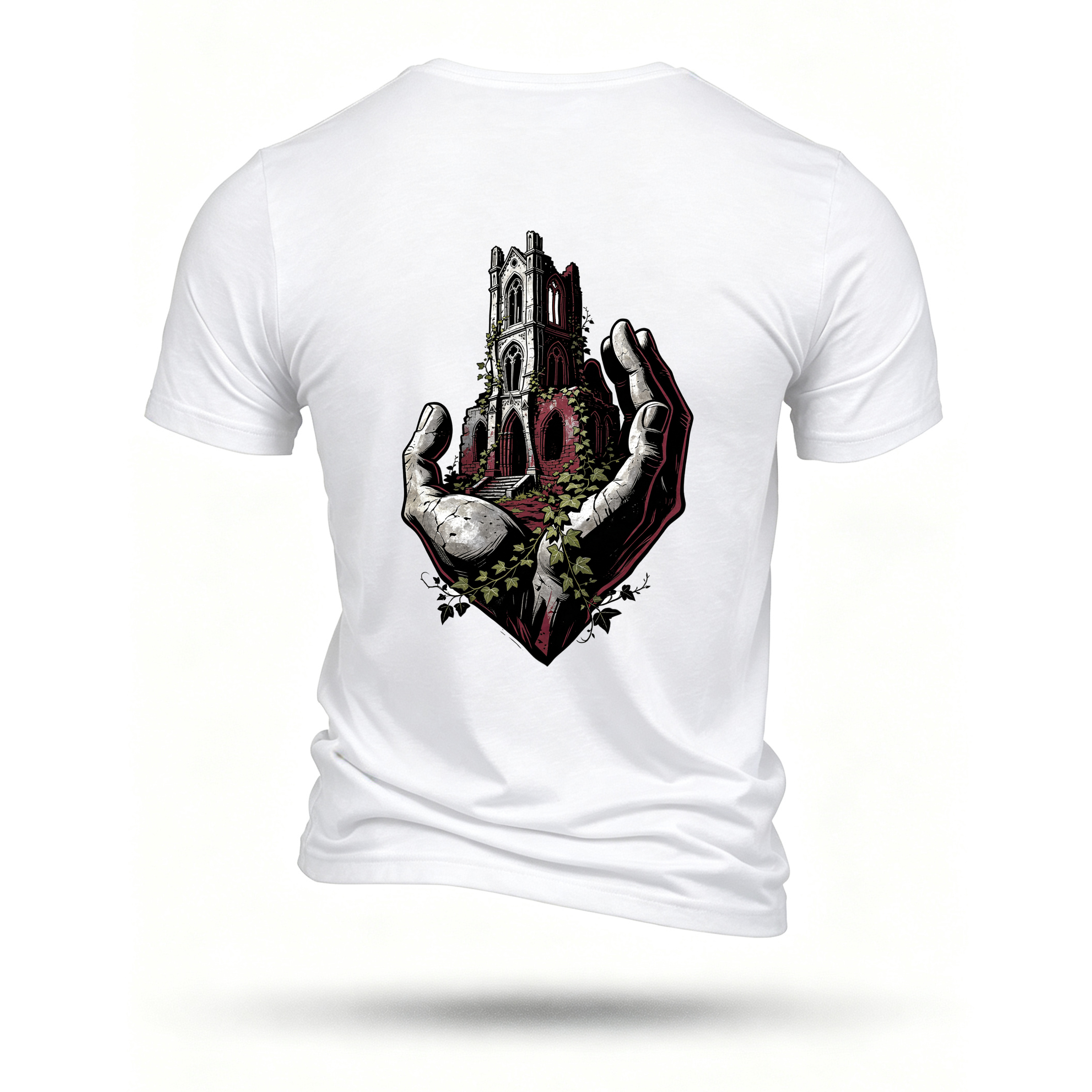 White T-shirt, back print