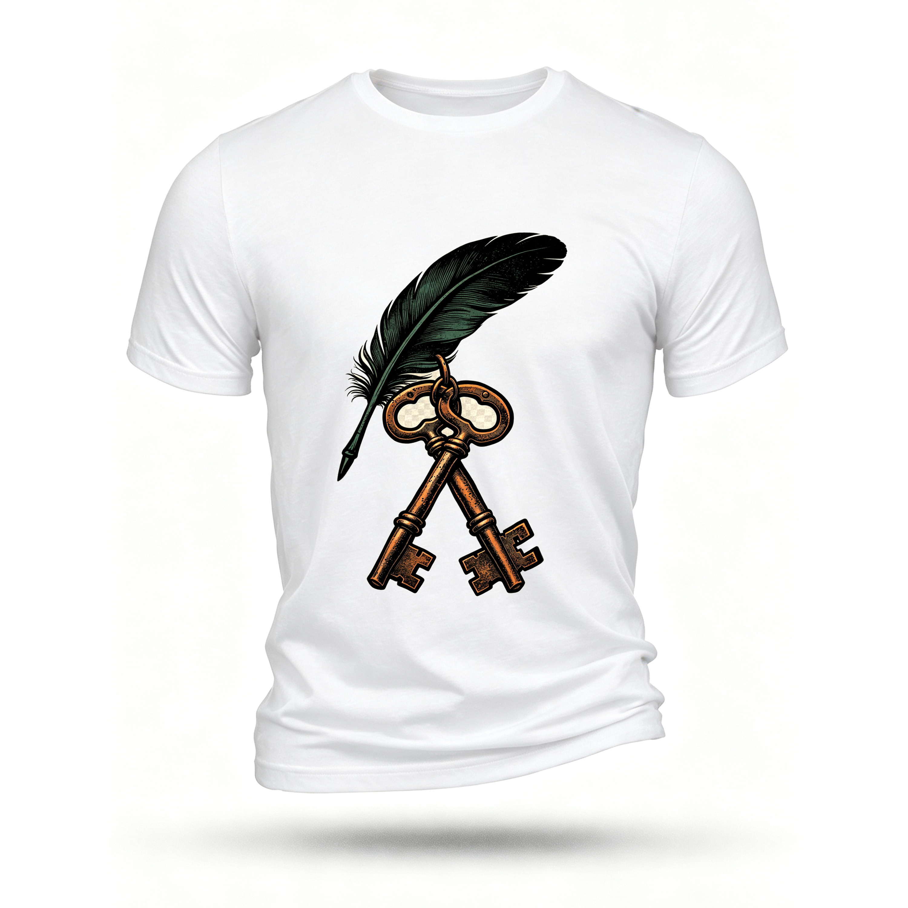 White T-shirt, front print