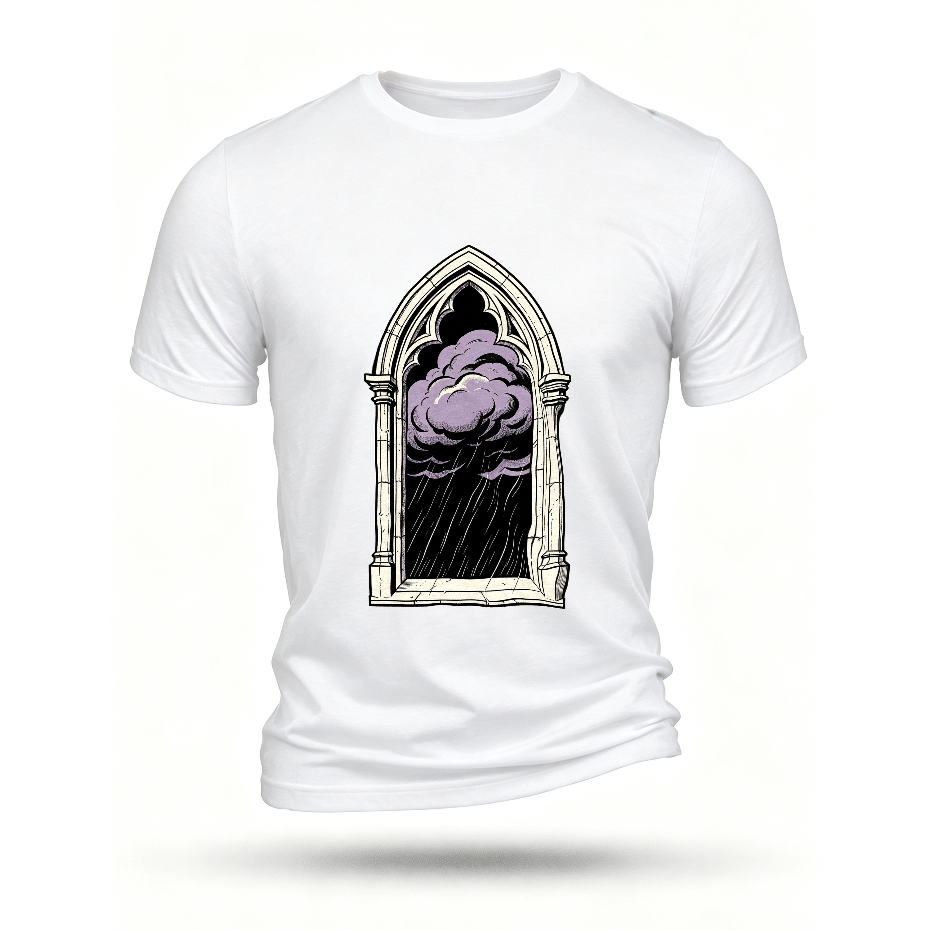White T-shirt, front print