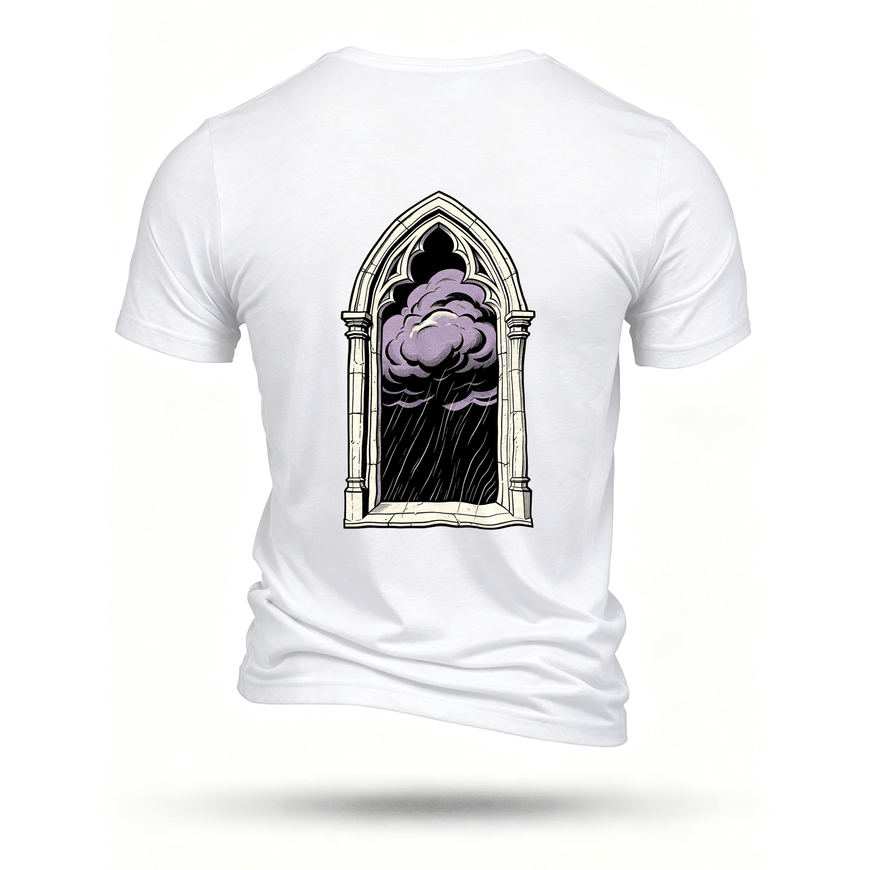 White T-shirt, back print