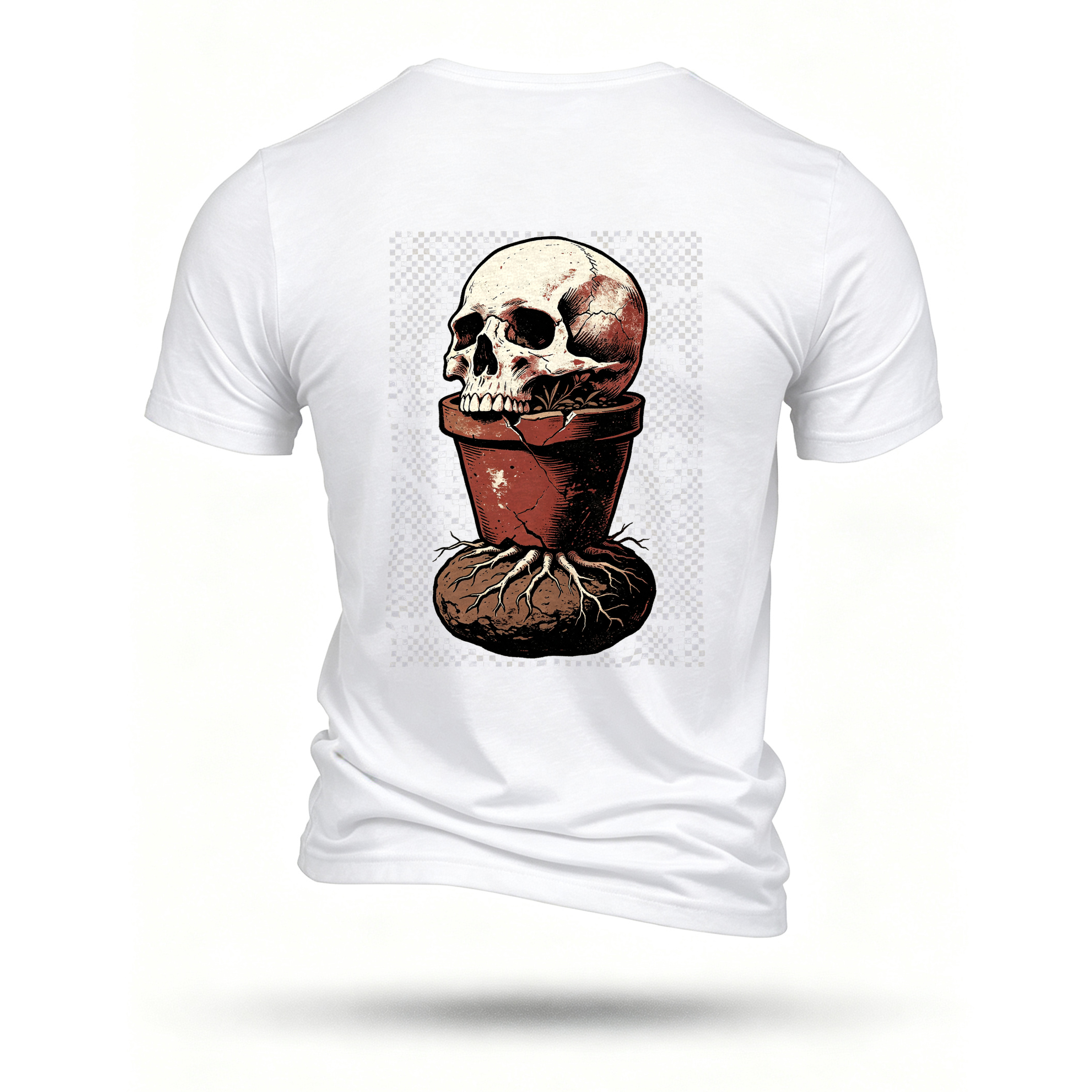 White T-shirt, back print