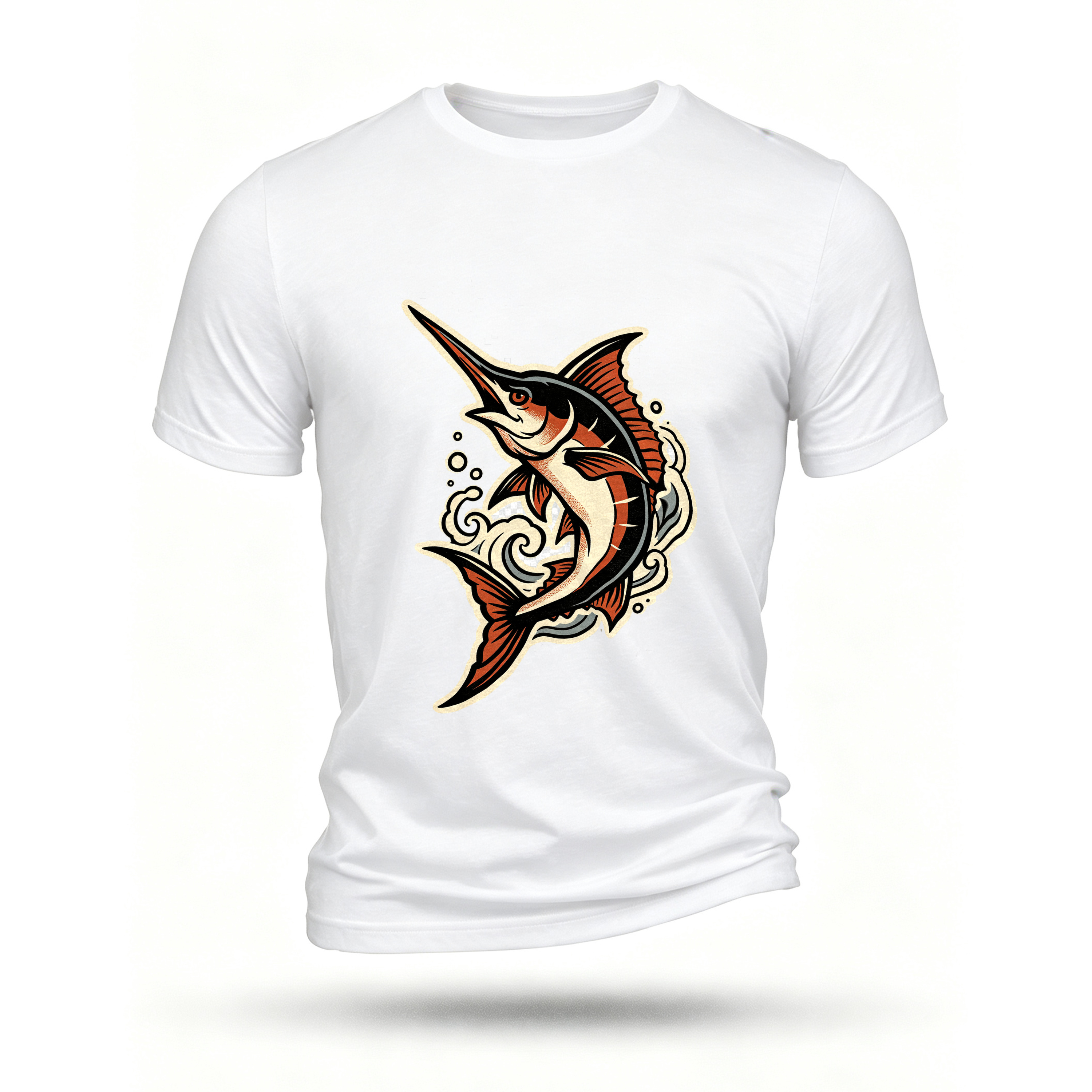 White T-shirt, front print