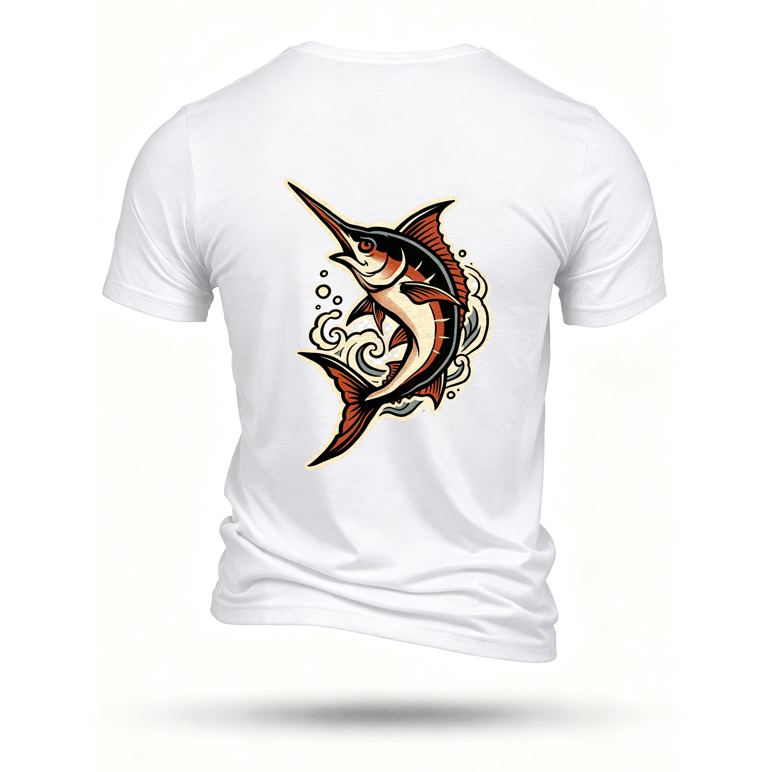 White T-shirt, back print