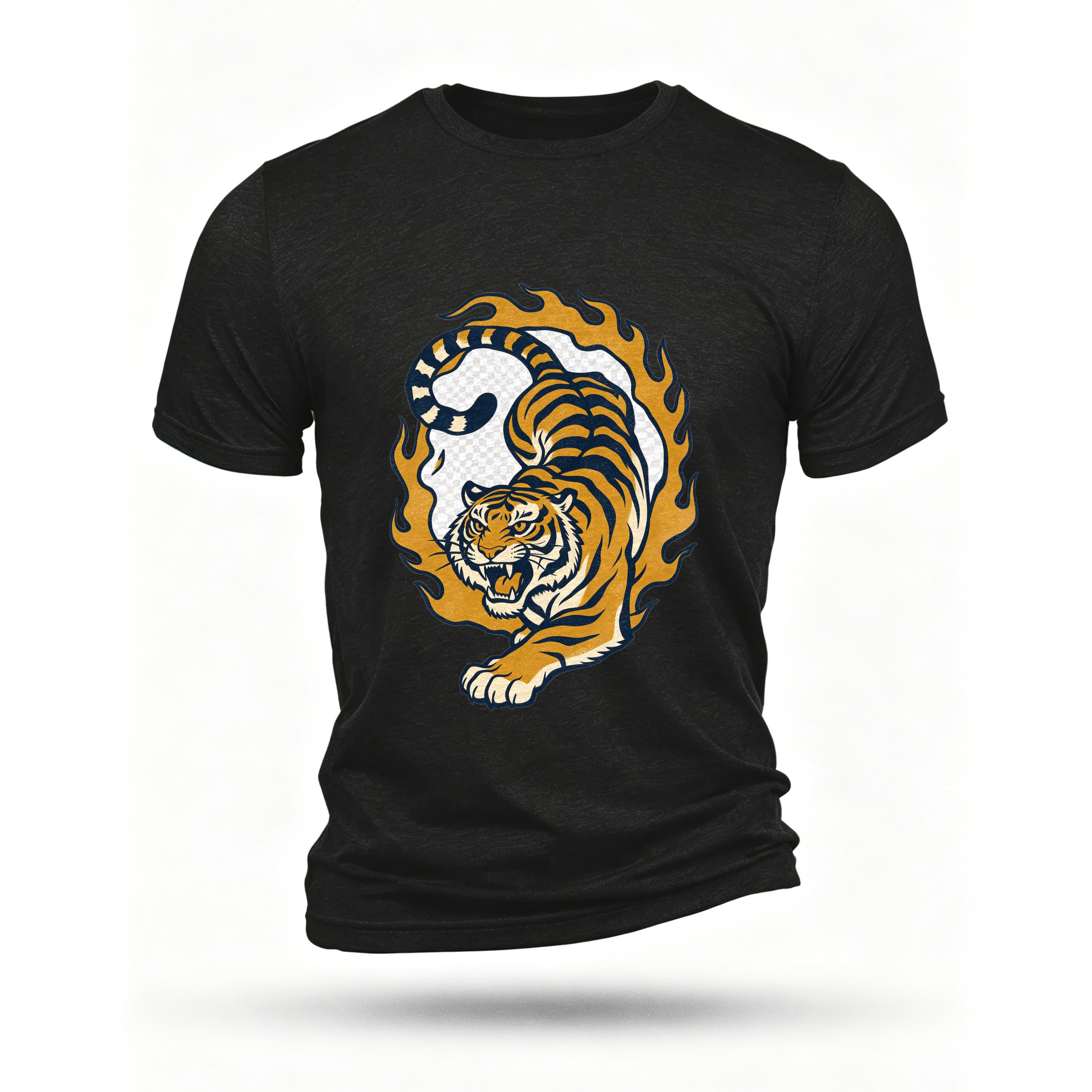 Black T-shirt, front print