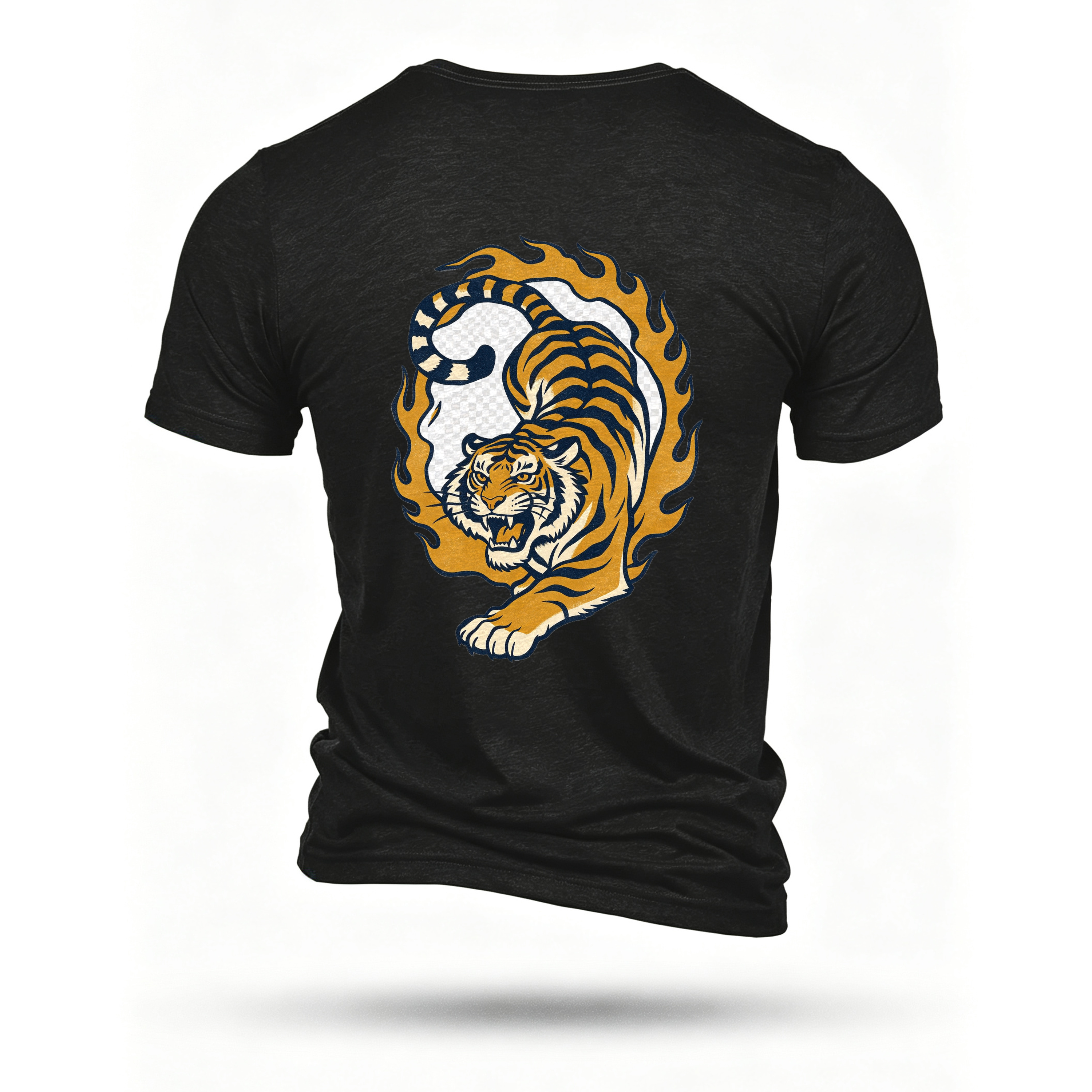 Black T-shirt, back print