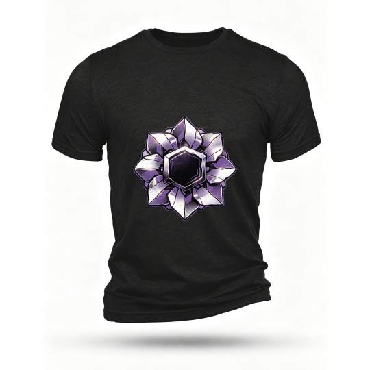 Black T-shirt, front print