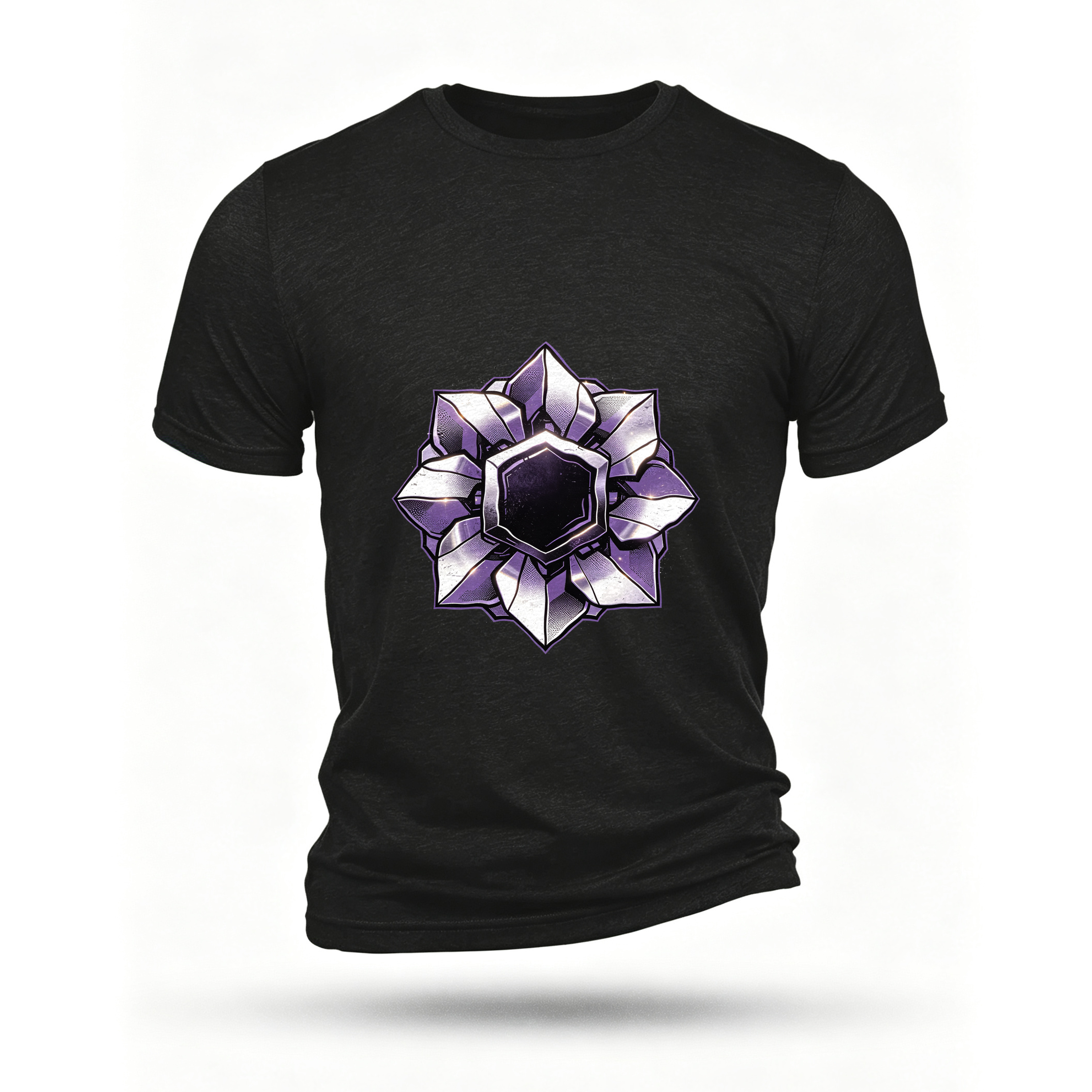 Black T-shirt, front print