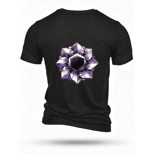 Black T-shirt, back print