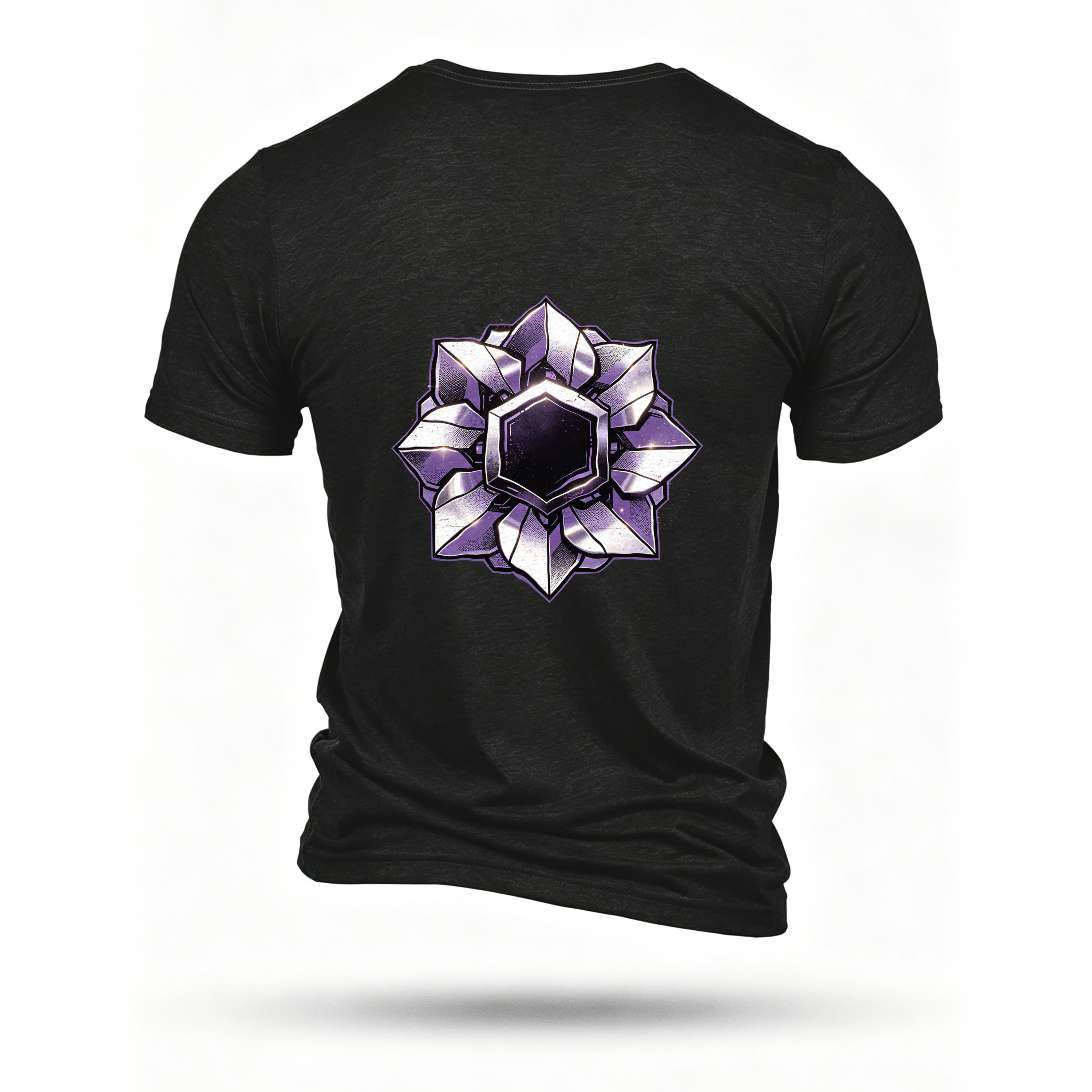 Black T-shirt, back print