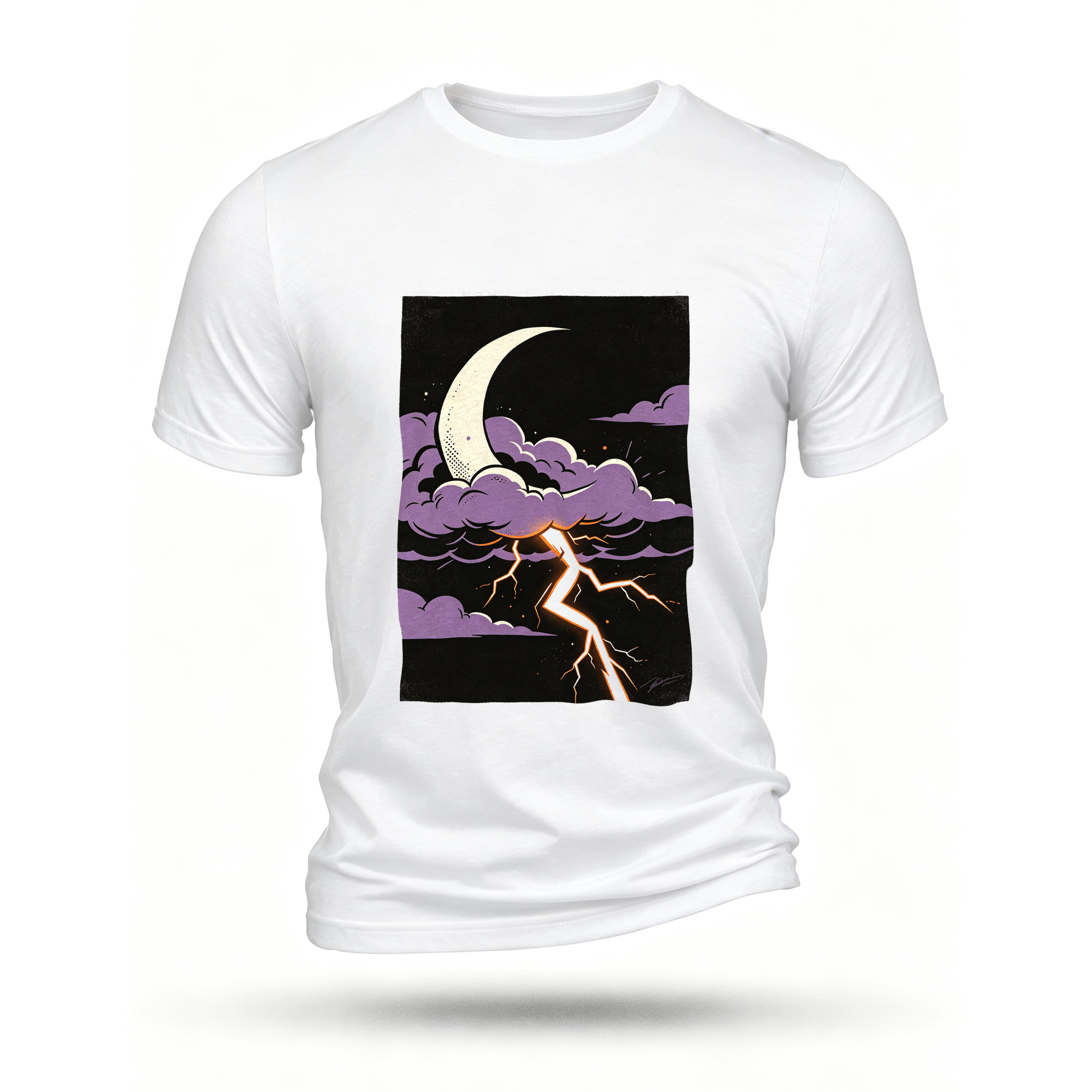 White T-shirt, front print