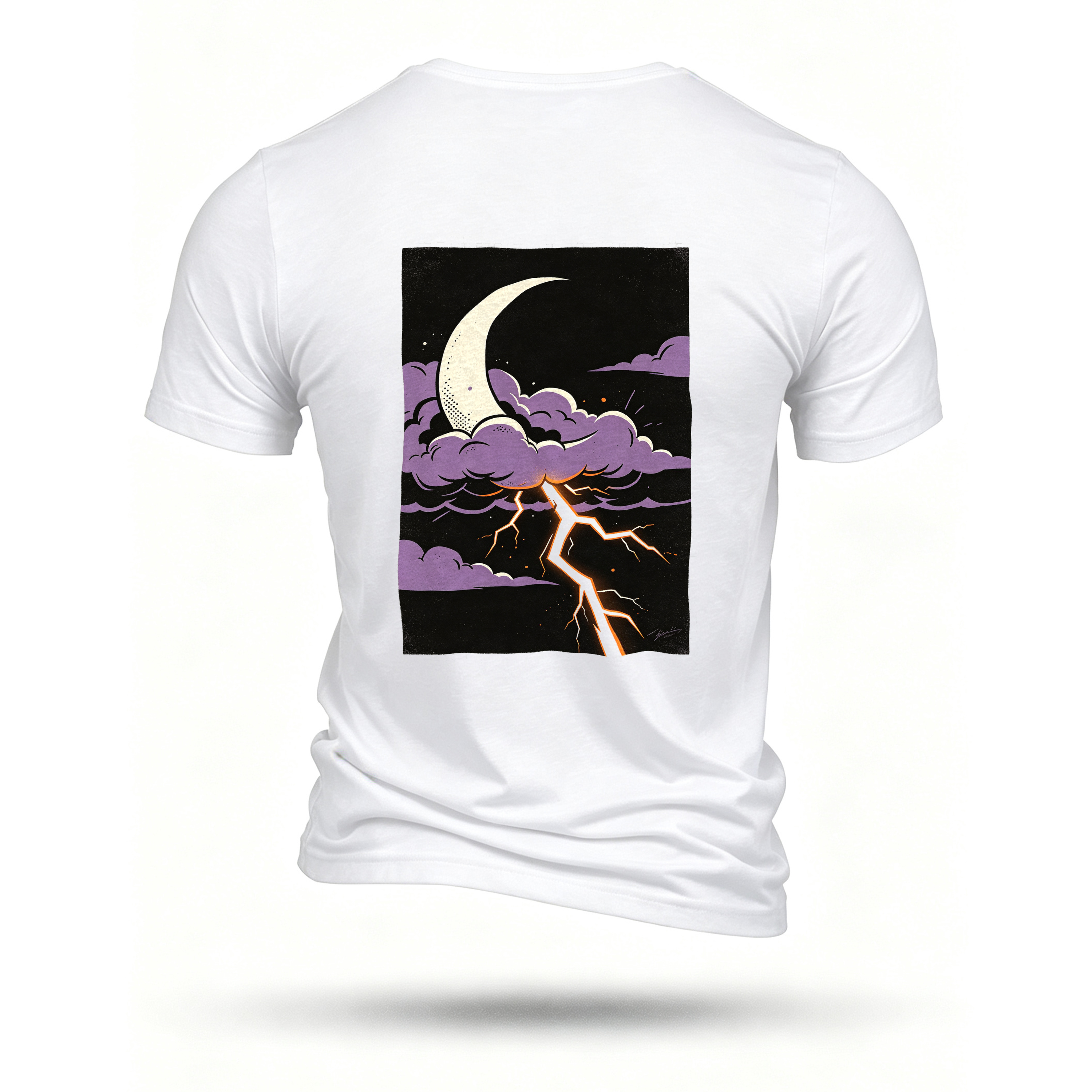 White T-shirt, back print
