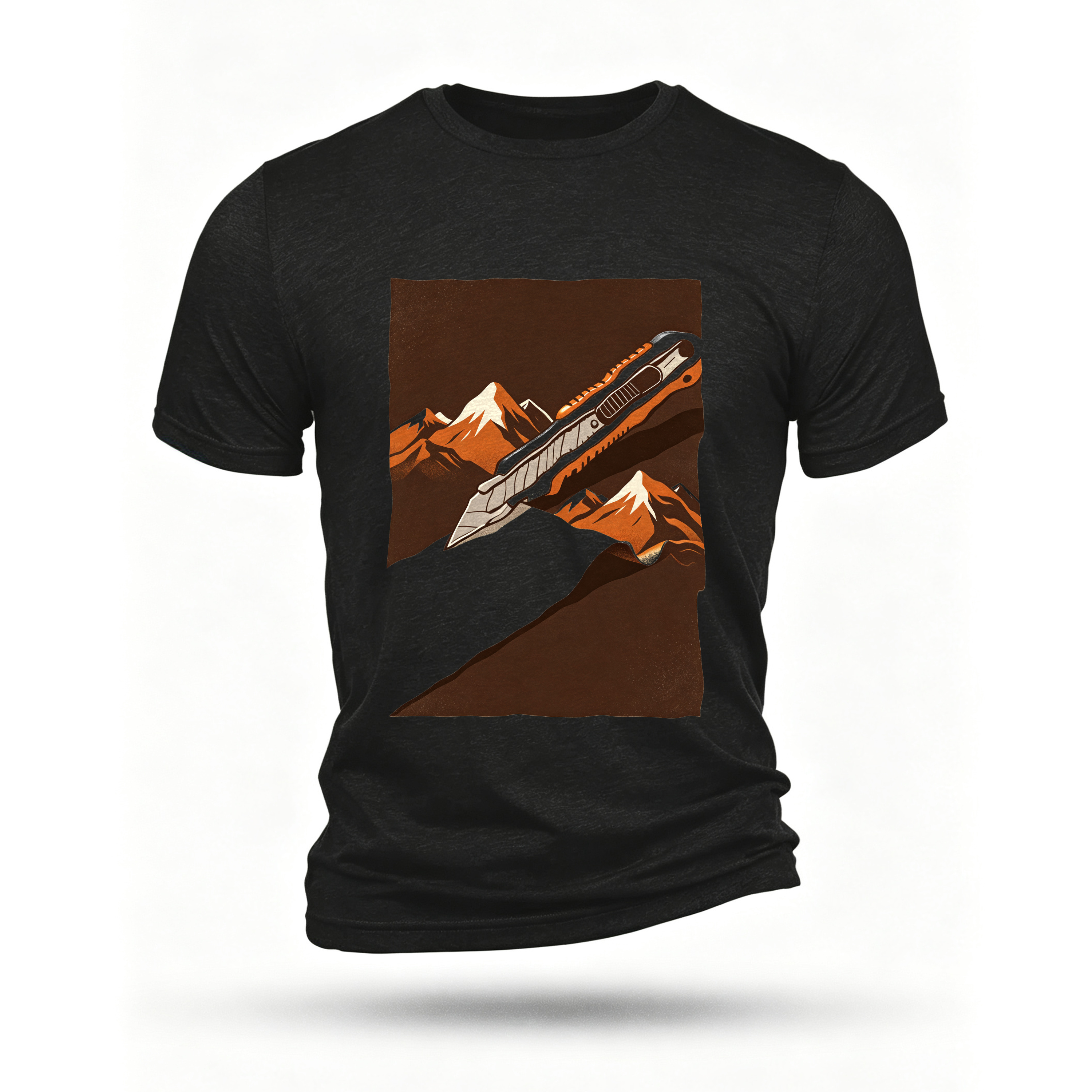 Black T-shirt, front print