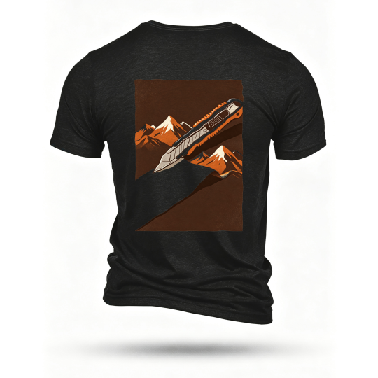 Black T-shirt, back print