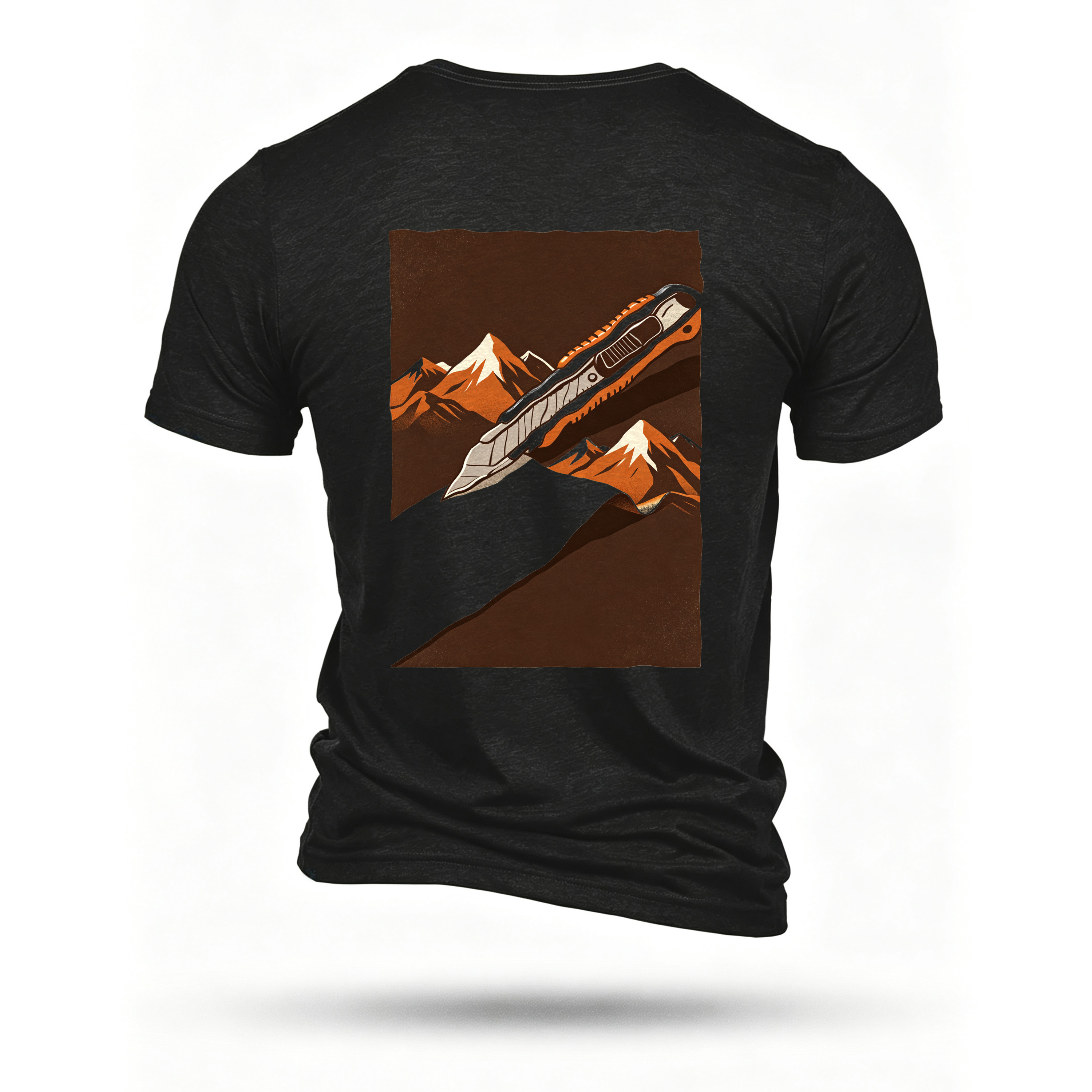 Black T-shirt, back print
