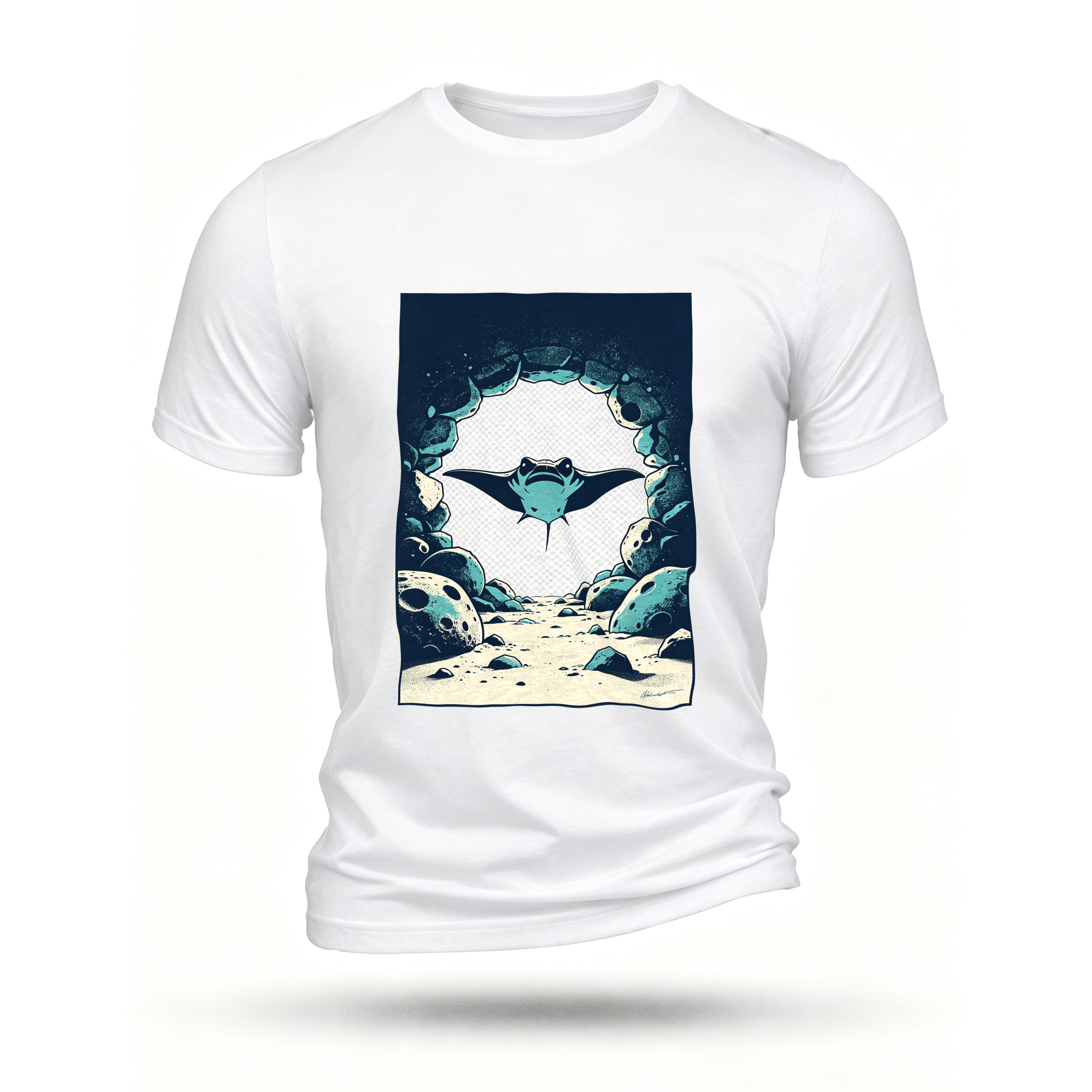 White T-shirt, front print