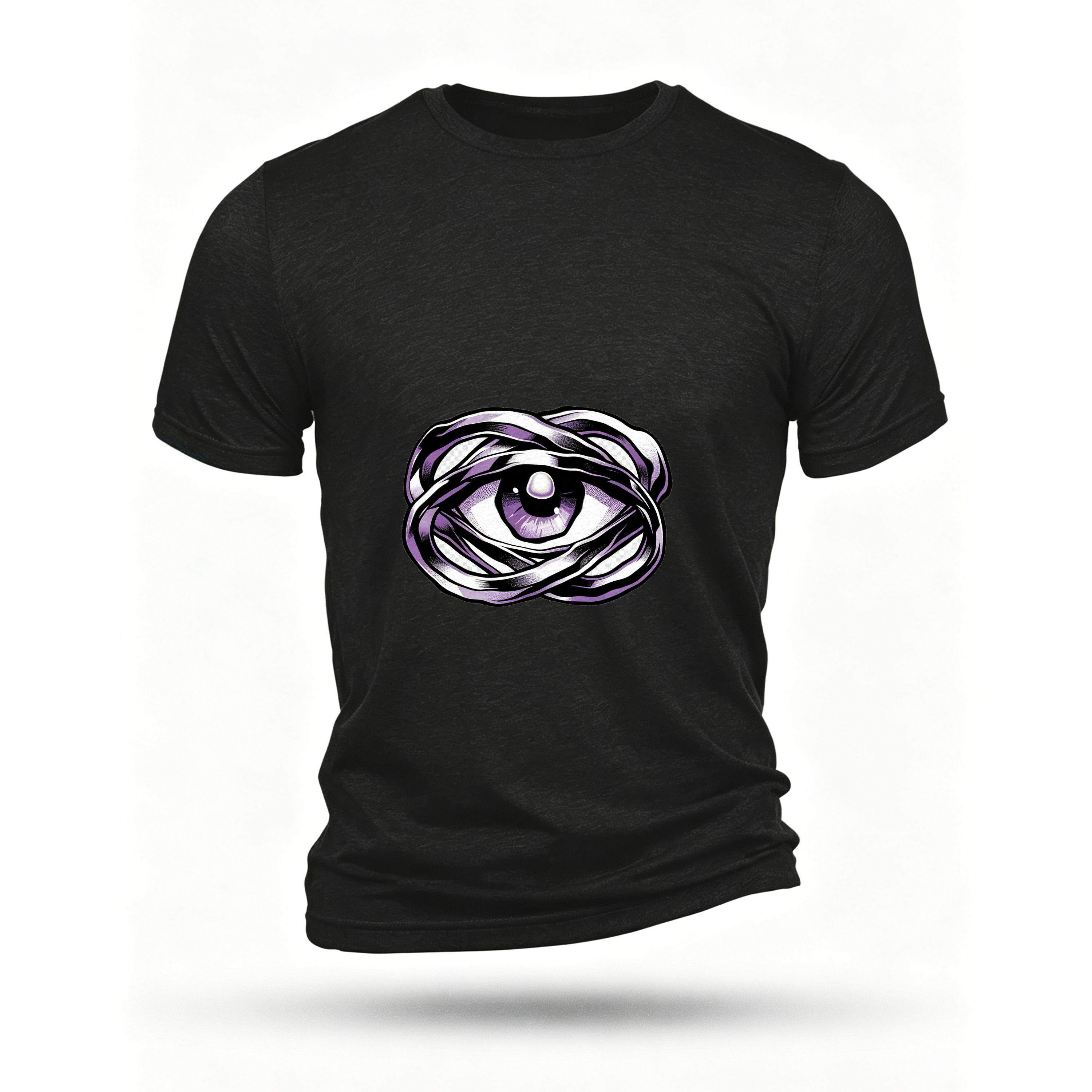 Black T-shirt, front print