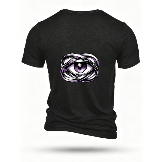 Black T-shirt, back print