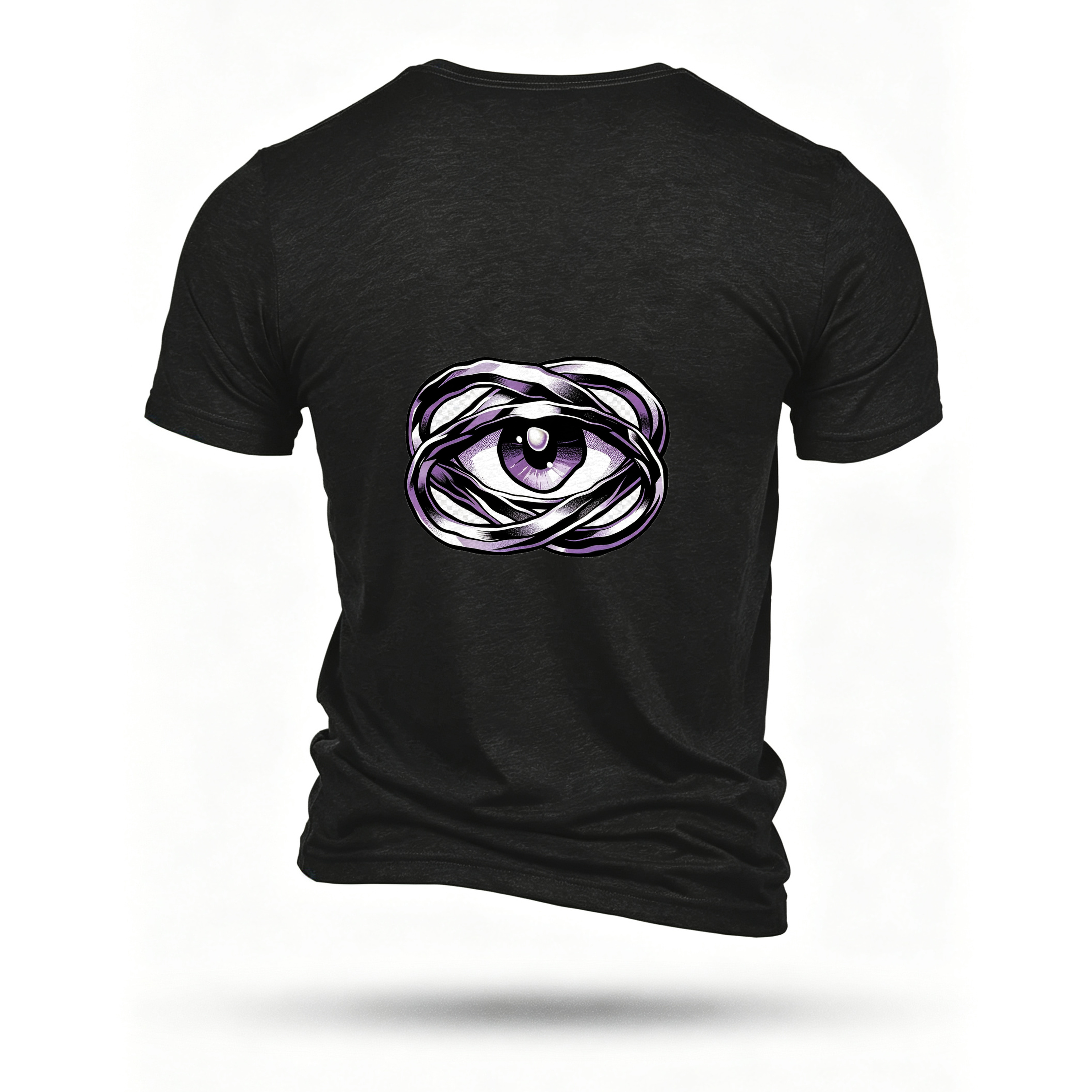 Black T-shirt, back print