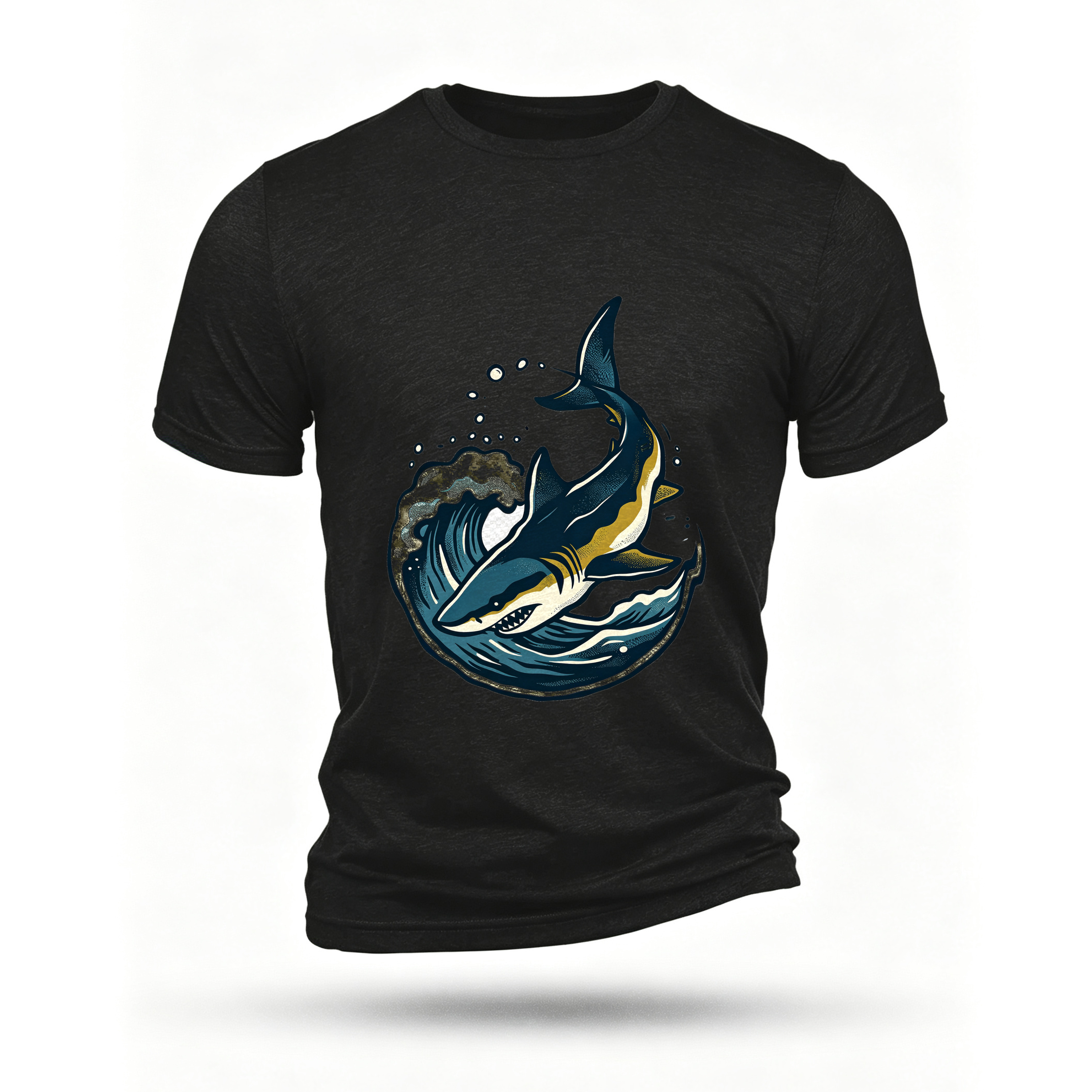 Black T-shirt, front print