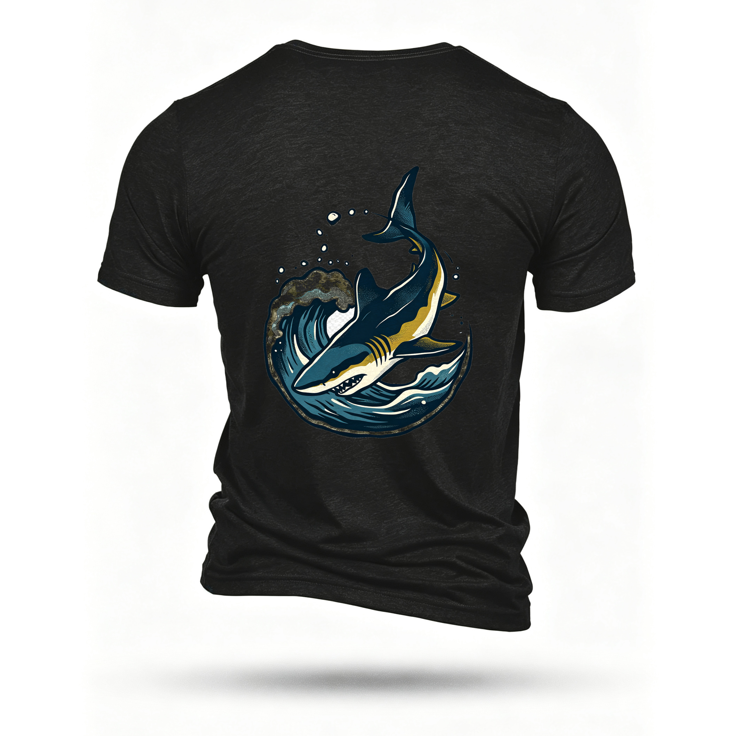 Black T-shirt, back print