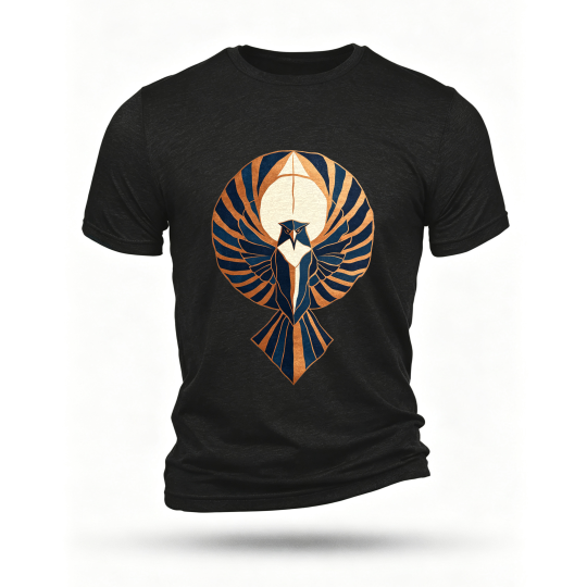 Black T-shirt, front print