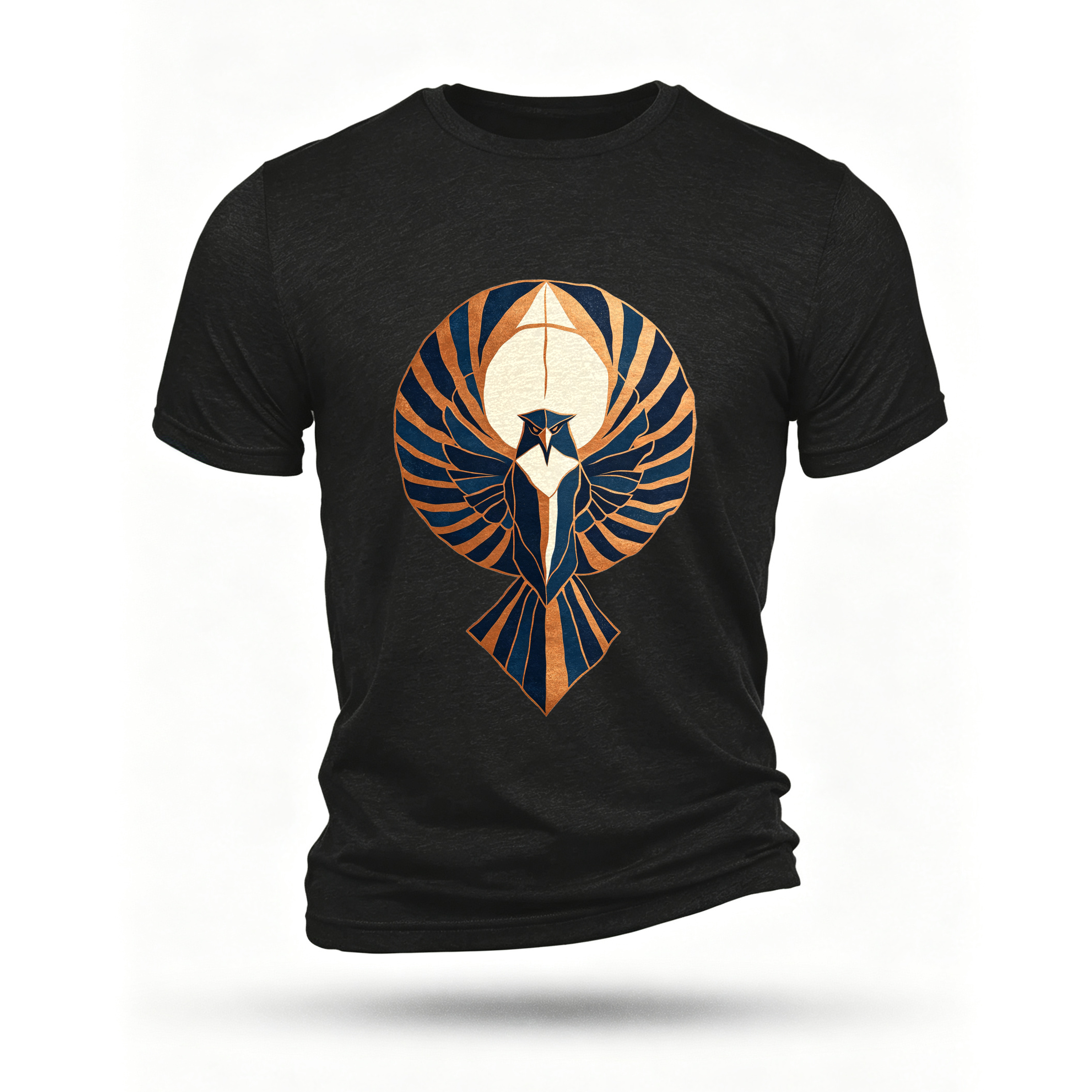 Black T-shirt, front print