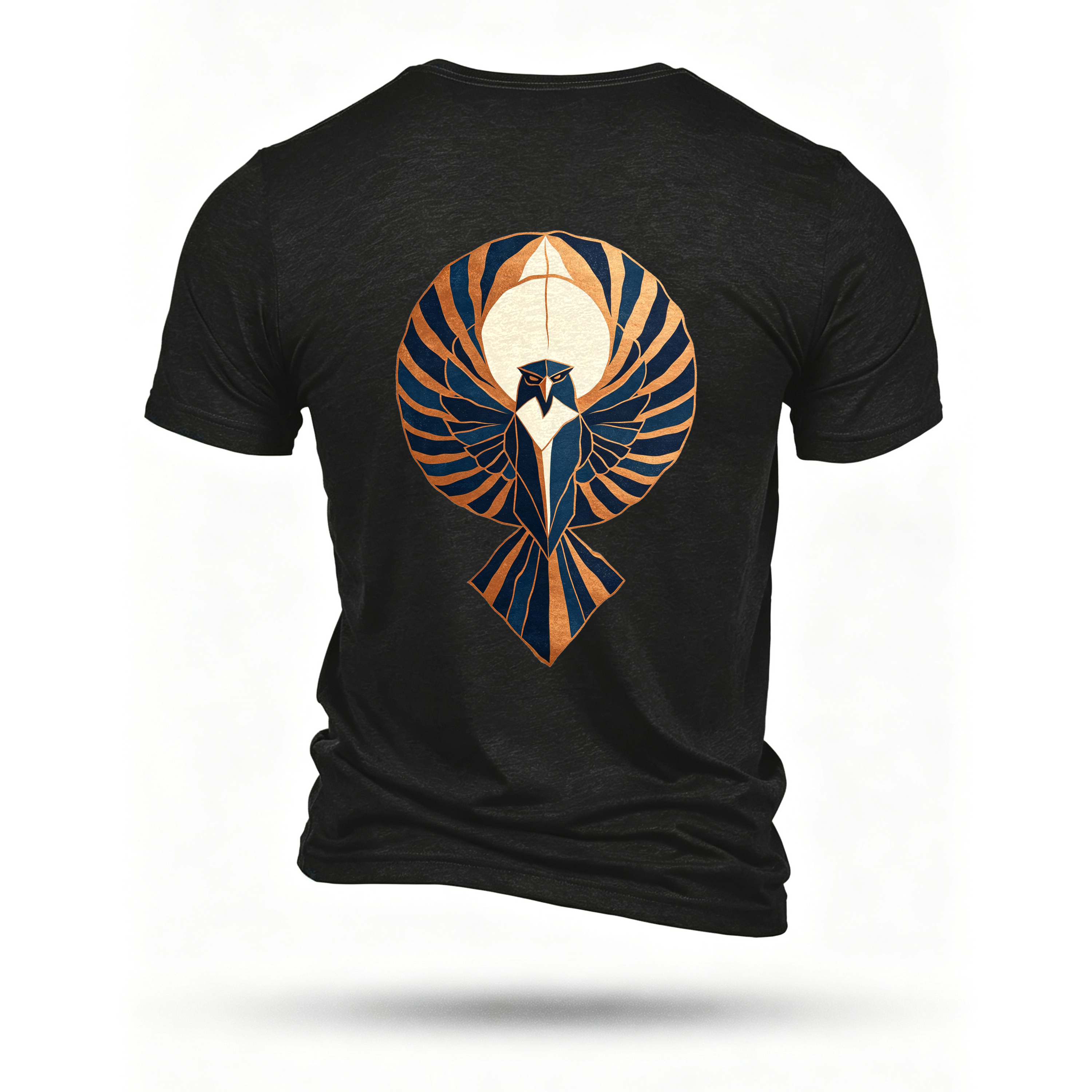 Black T-shirt, back print