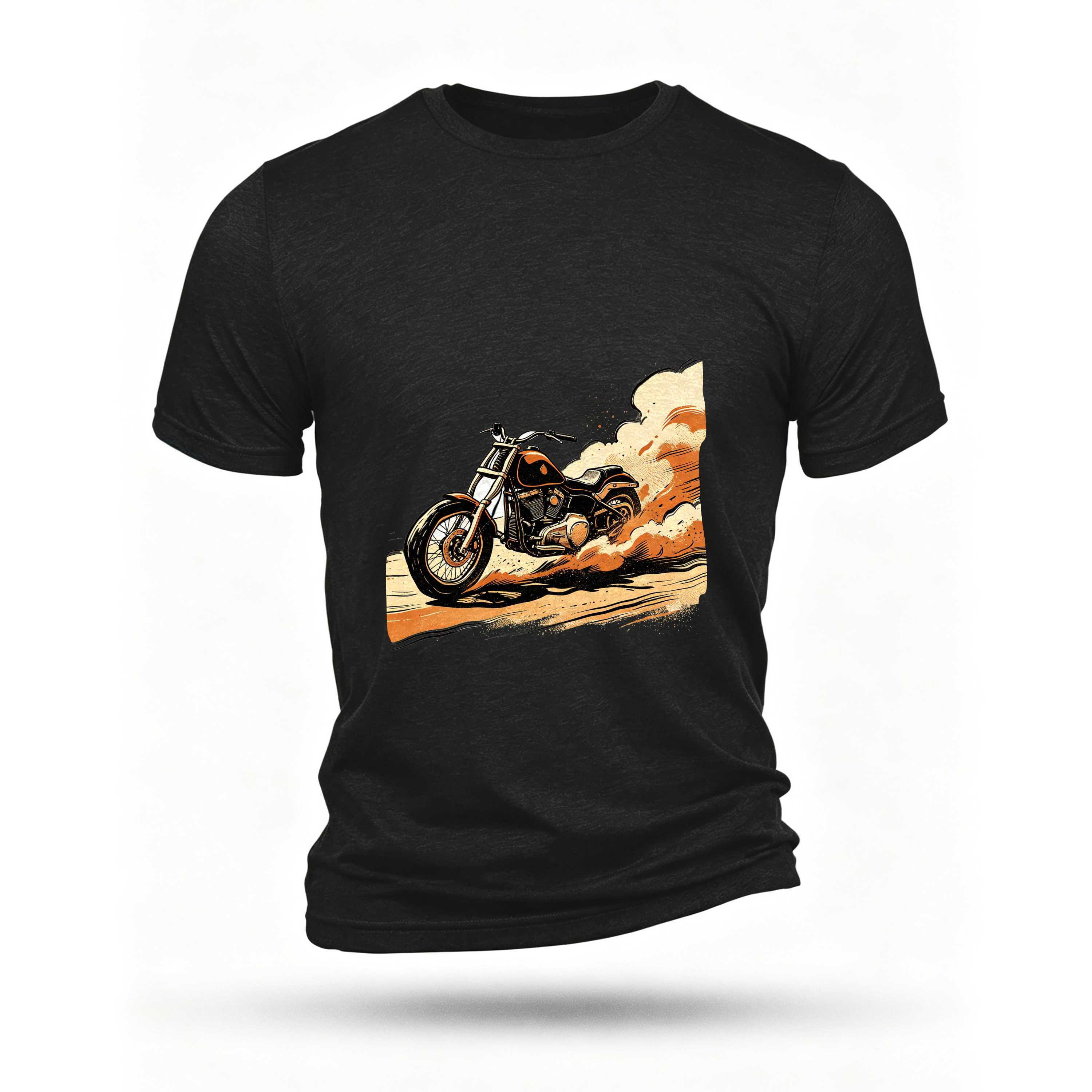 Black T-shirt, front print