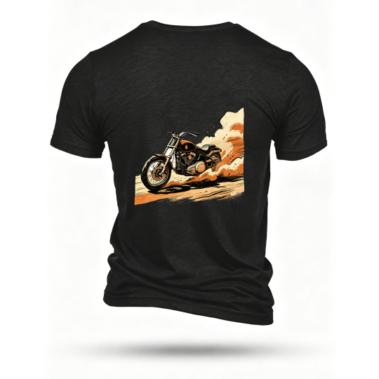 Black T-shirt, back print