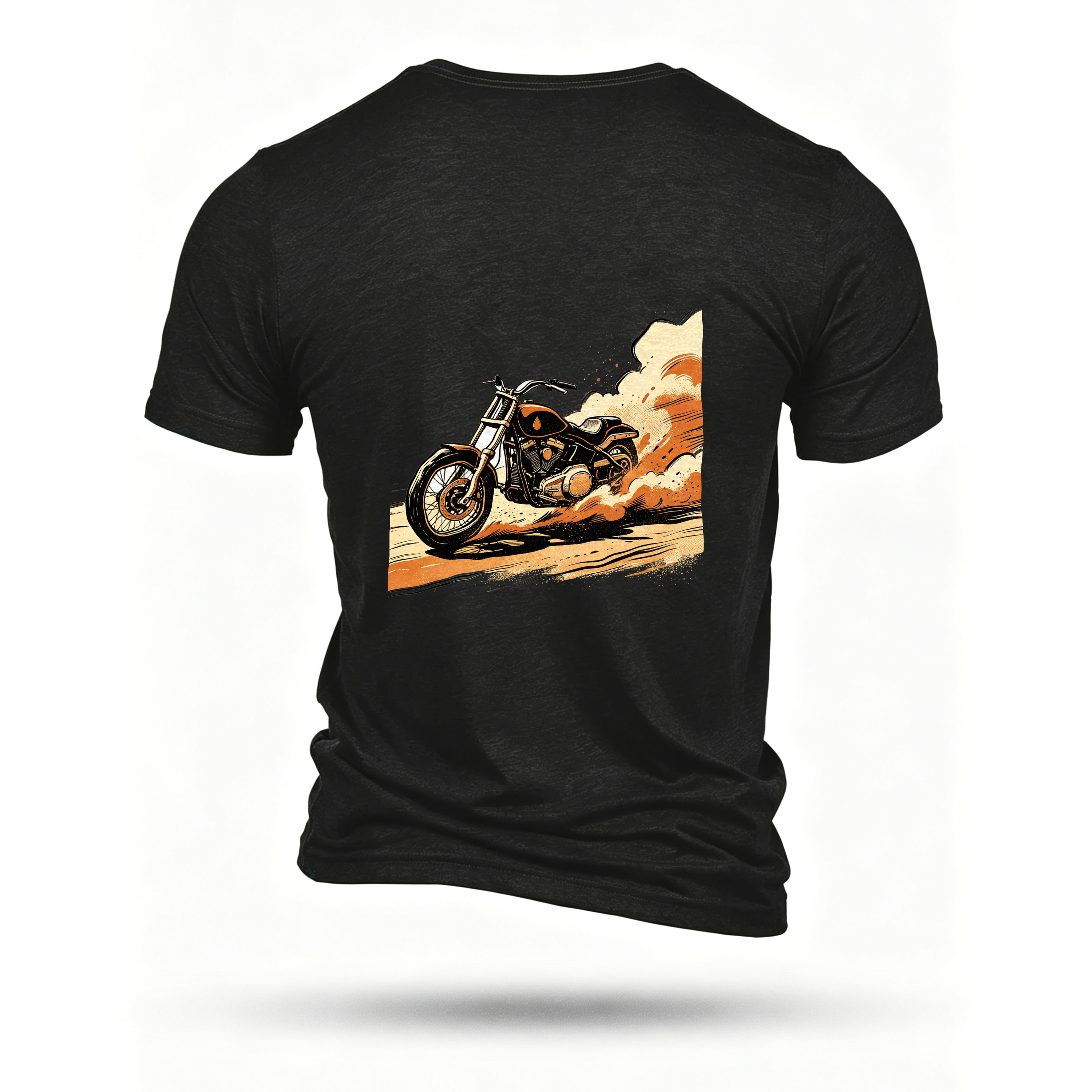 Black T-shirt, back print