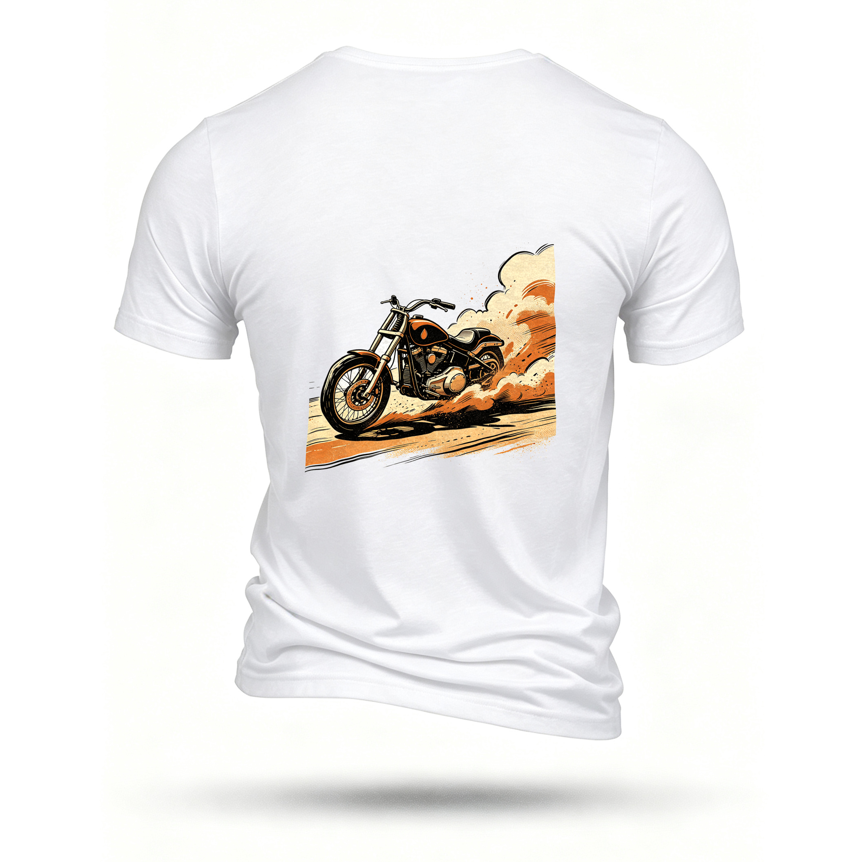 White T-shirt, back print