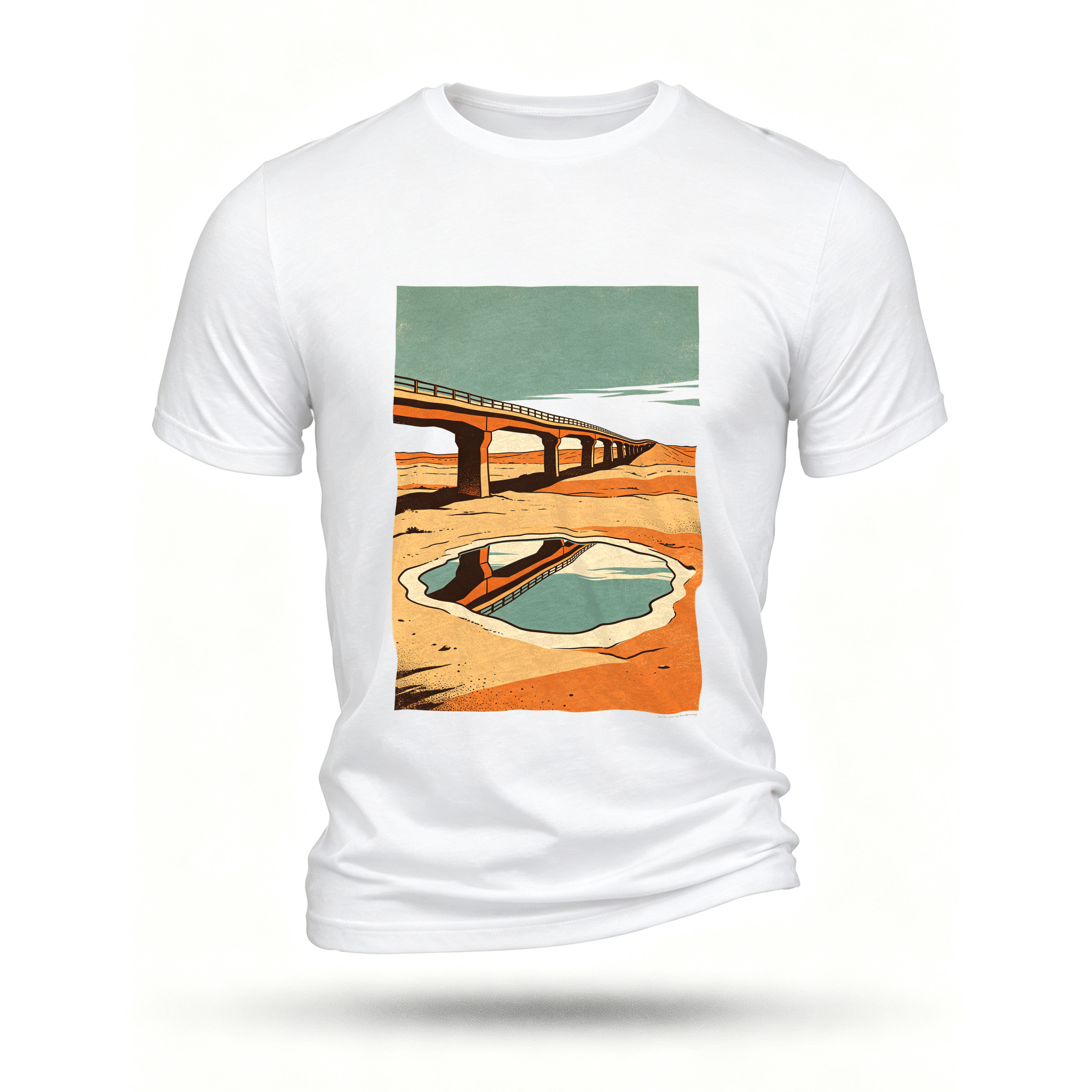 White T-shirt, front print