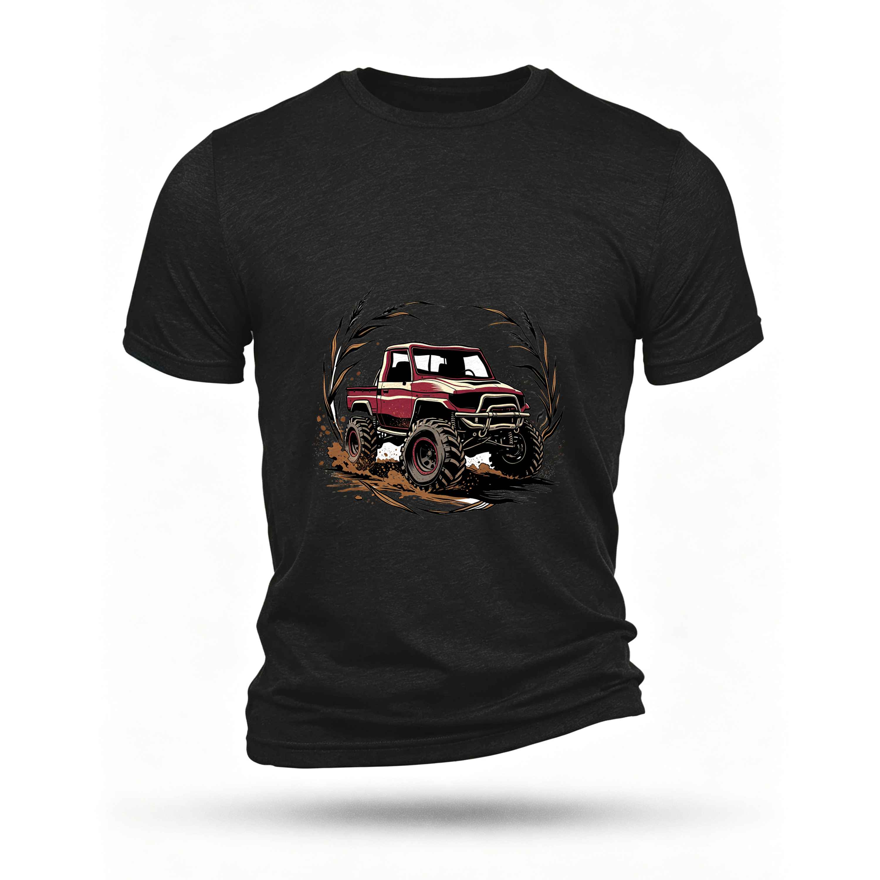 Black T-shirt, front print