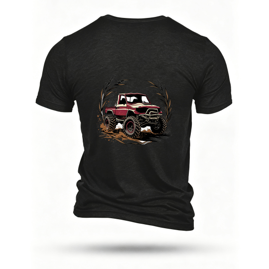 Black T-shirt, back print