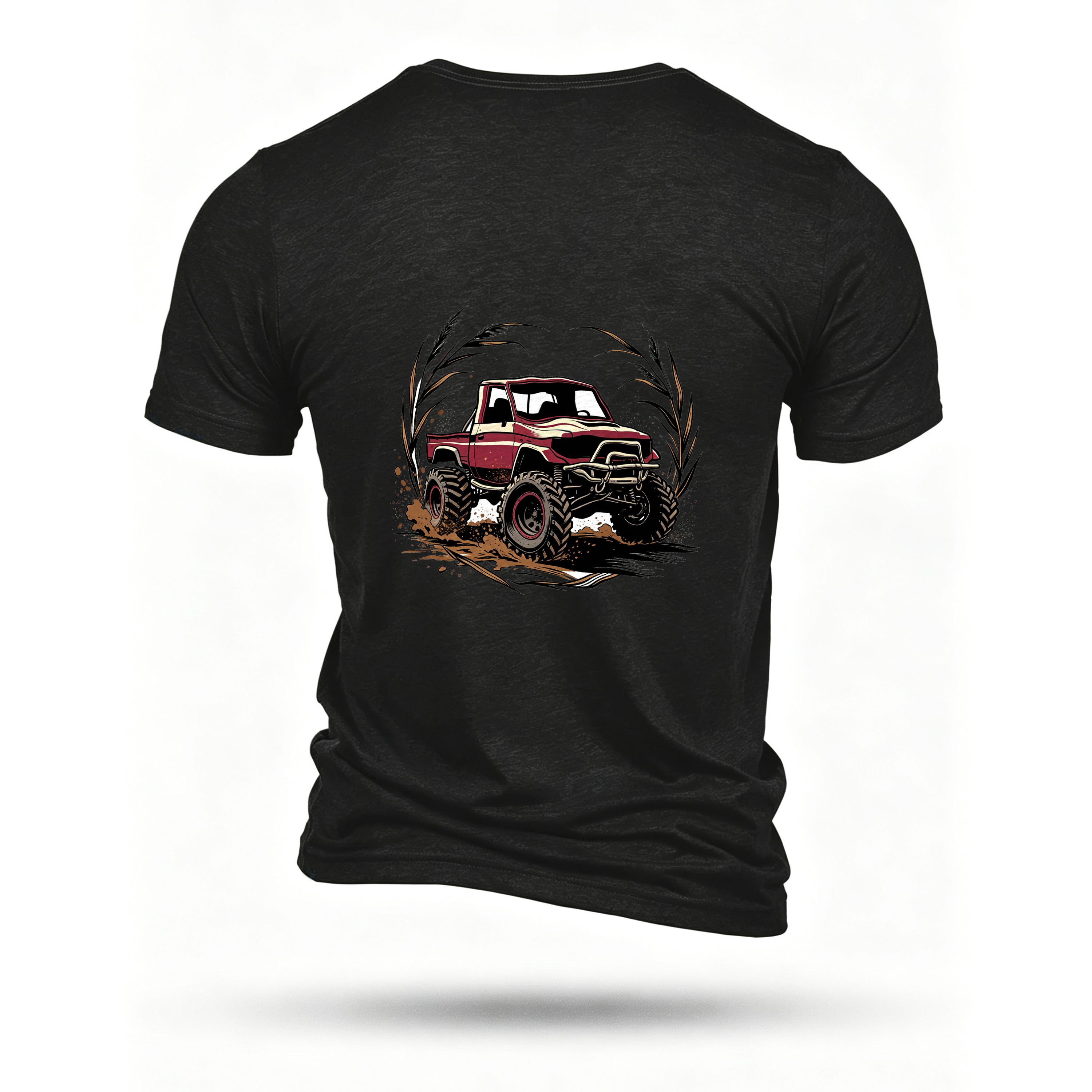 Black T-shirt, back print