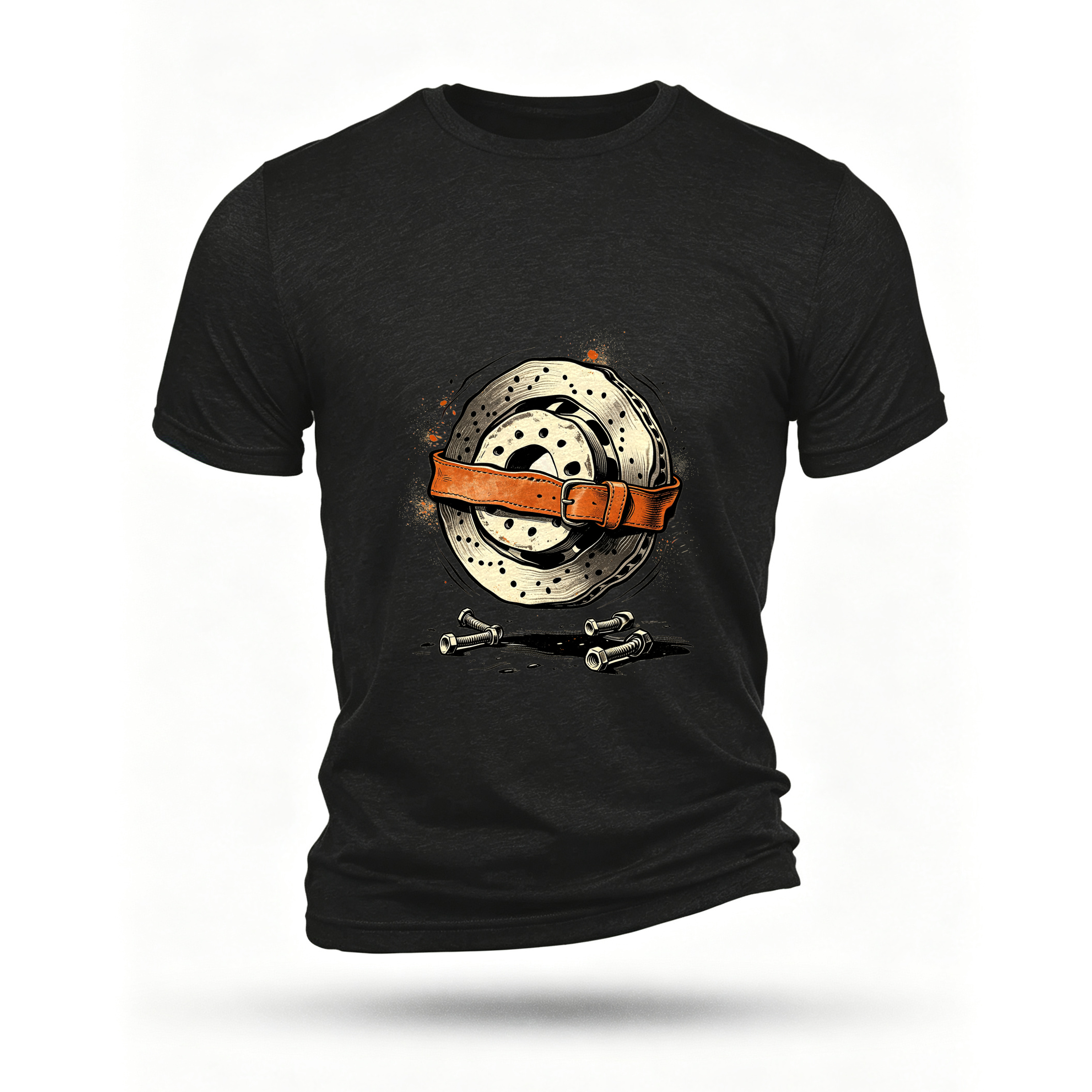 Black T-shirt, front print