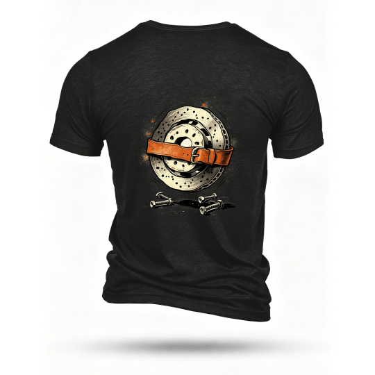 Black T-shirt, back print