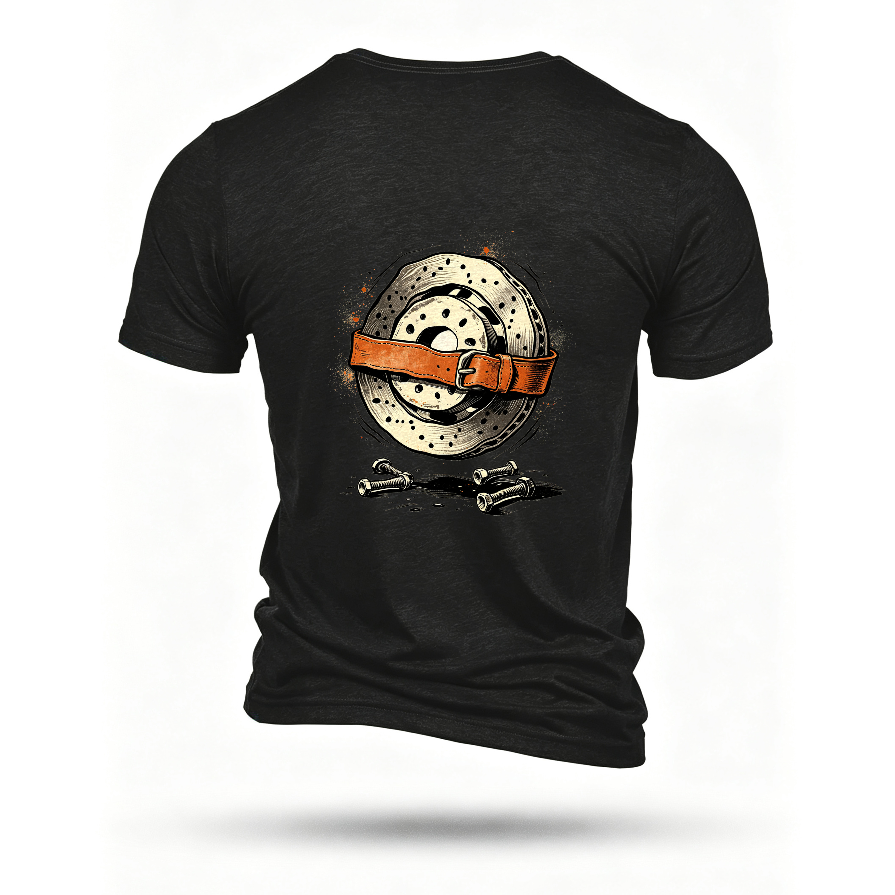 Black T-shirt, back print