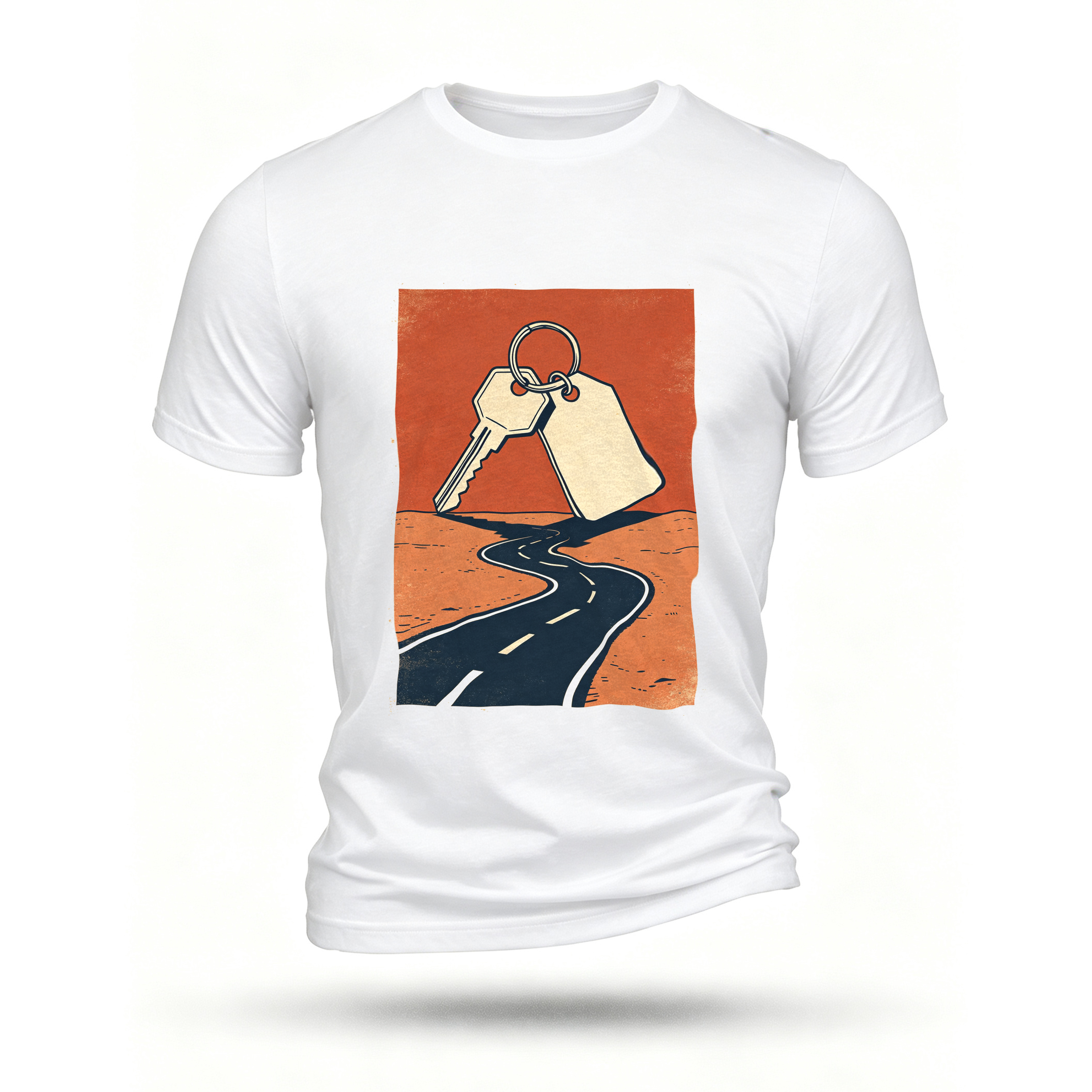 White T-shirt, front print