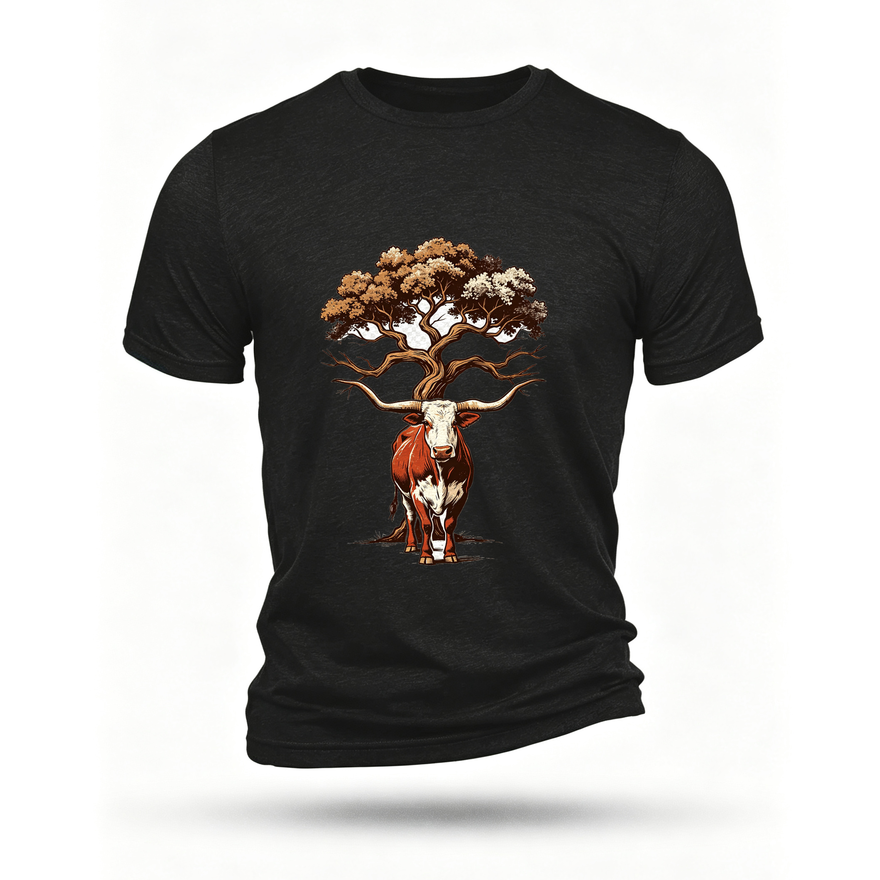 Black T-shirt, front print