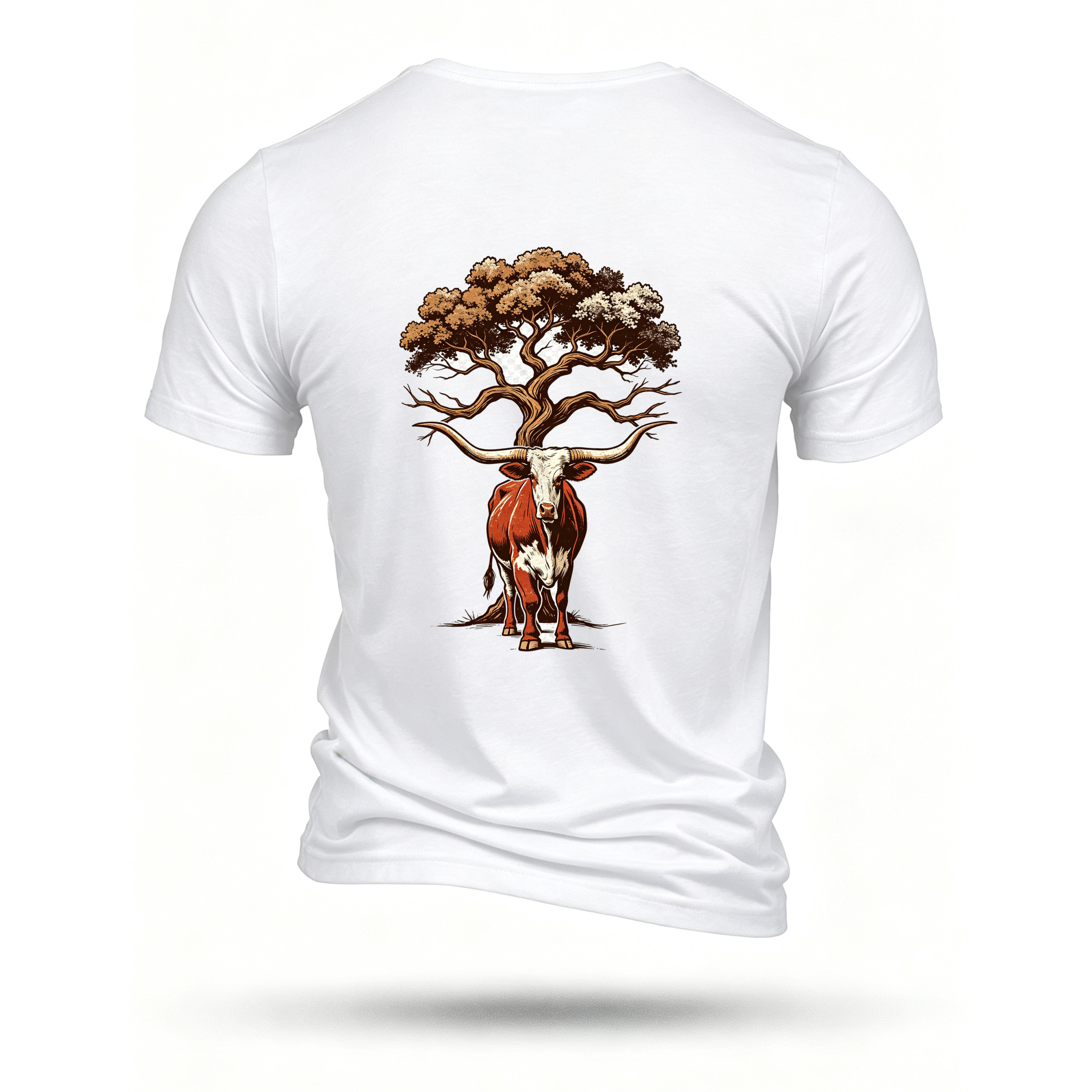 White T-shirt, back print