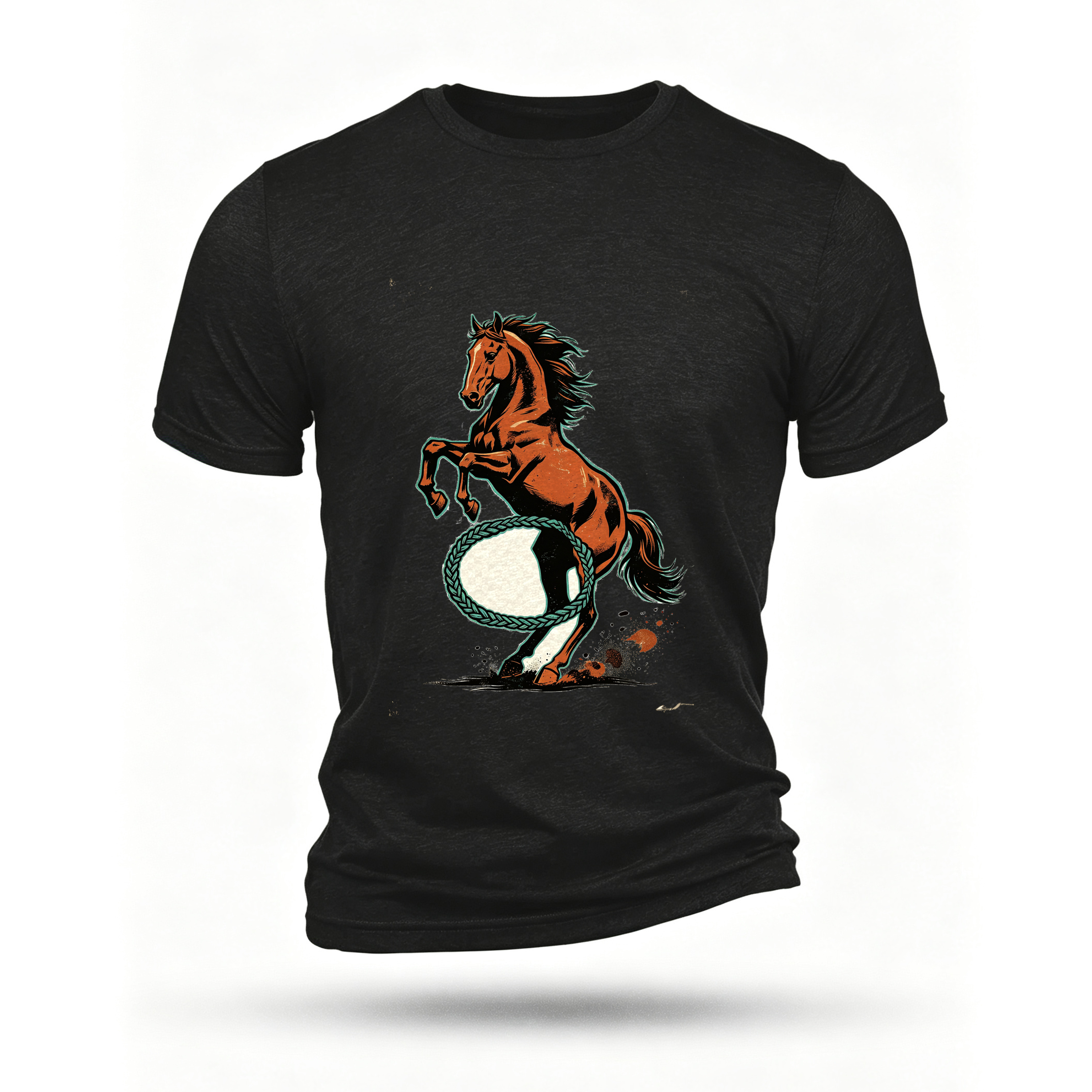 Black T-shirt, front print