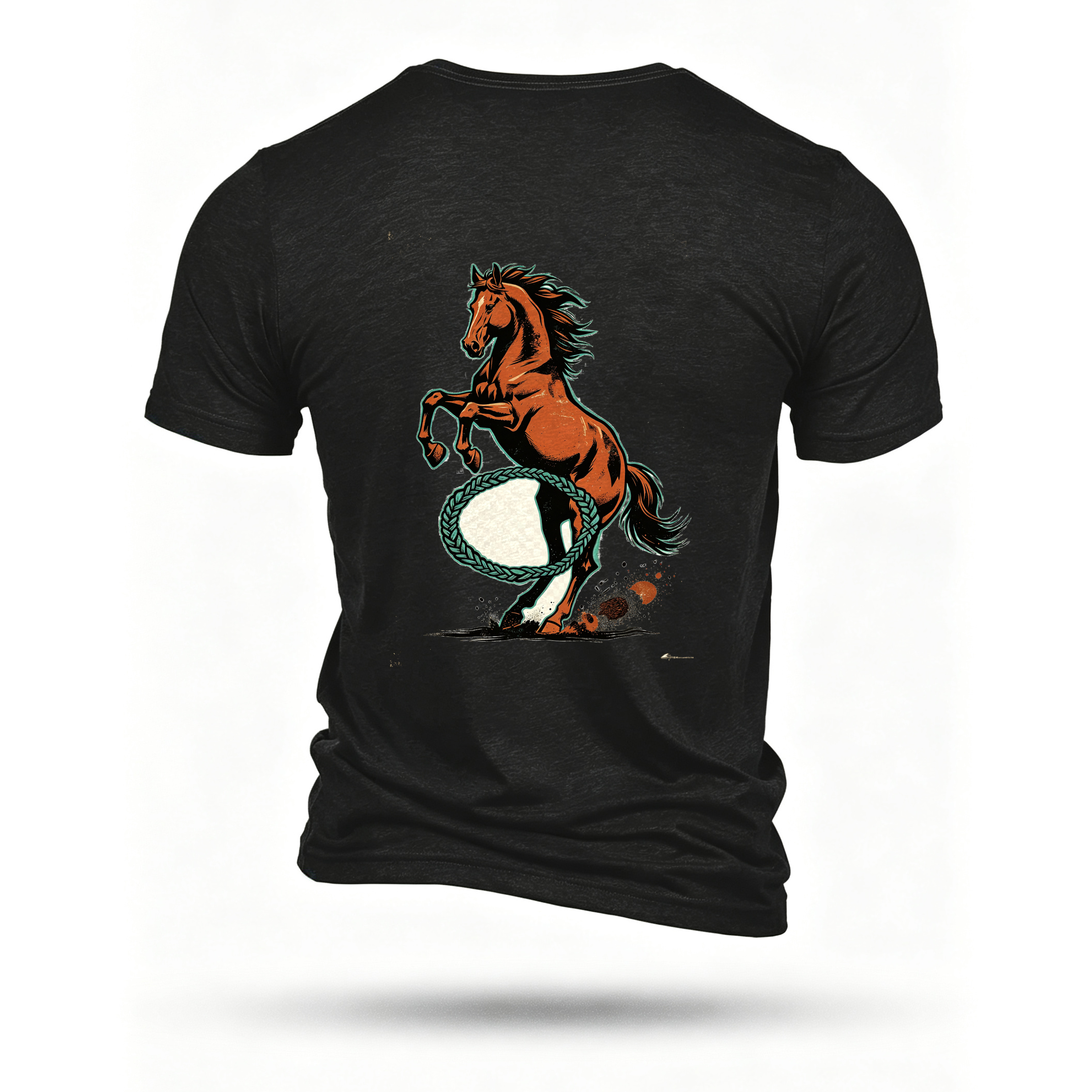 Black T-shirt, back print