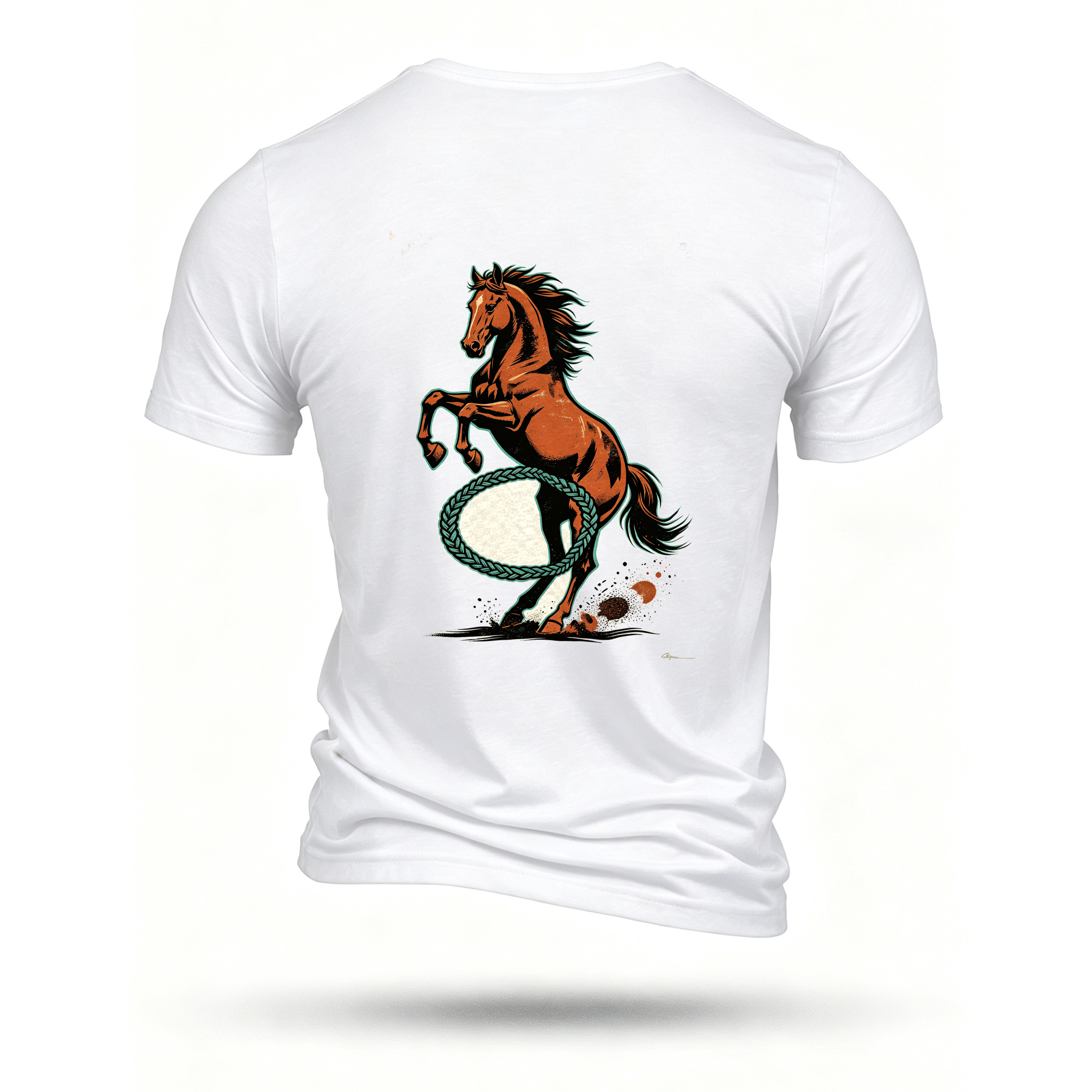 White T-shirt, back print