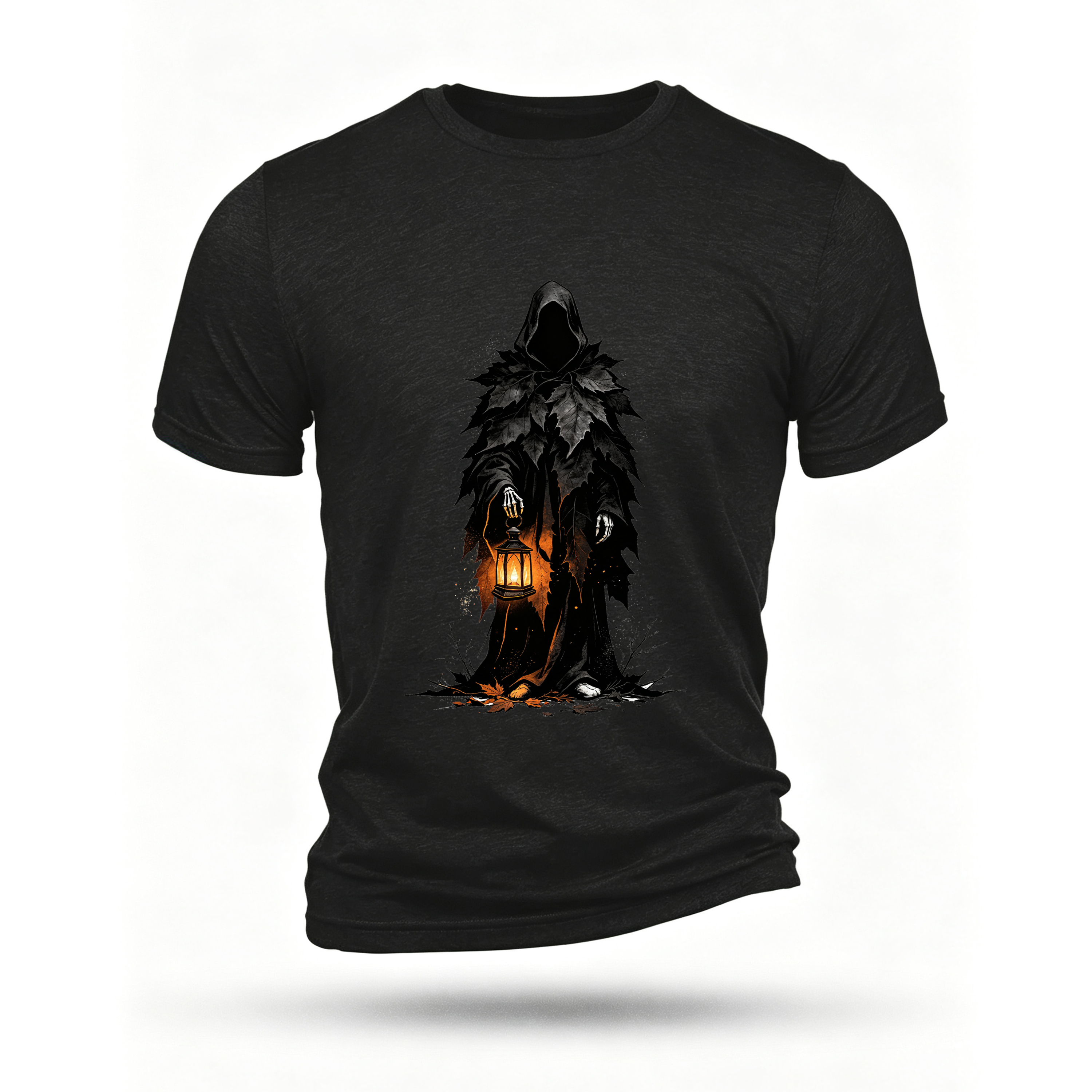 Black T-shirt, front print