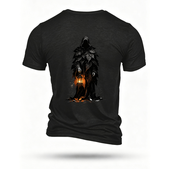 Black T-shirt, back print