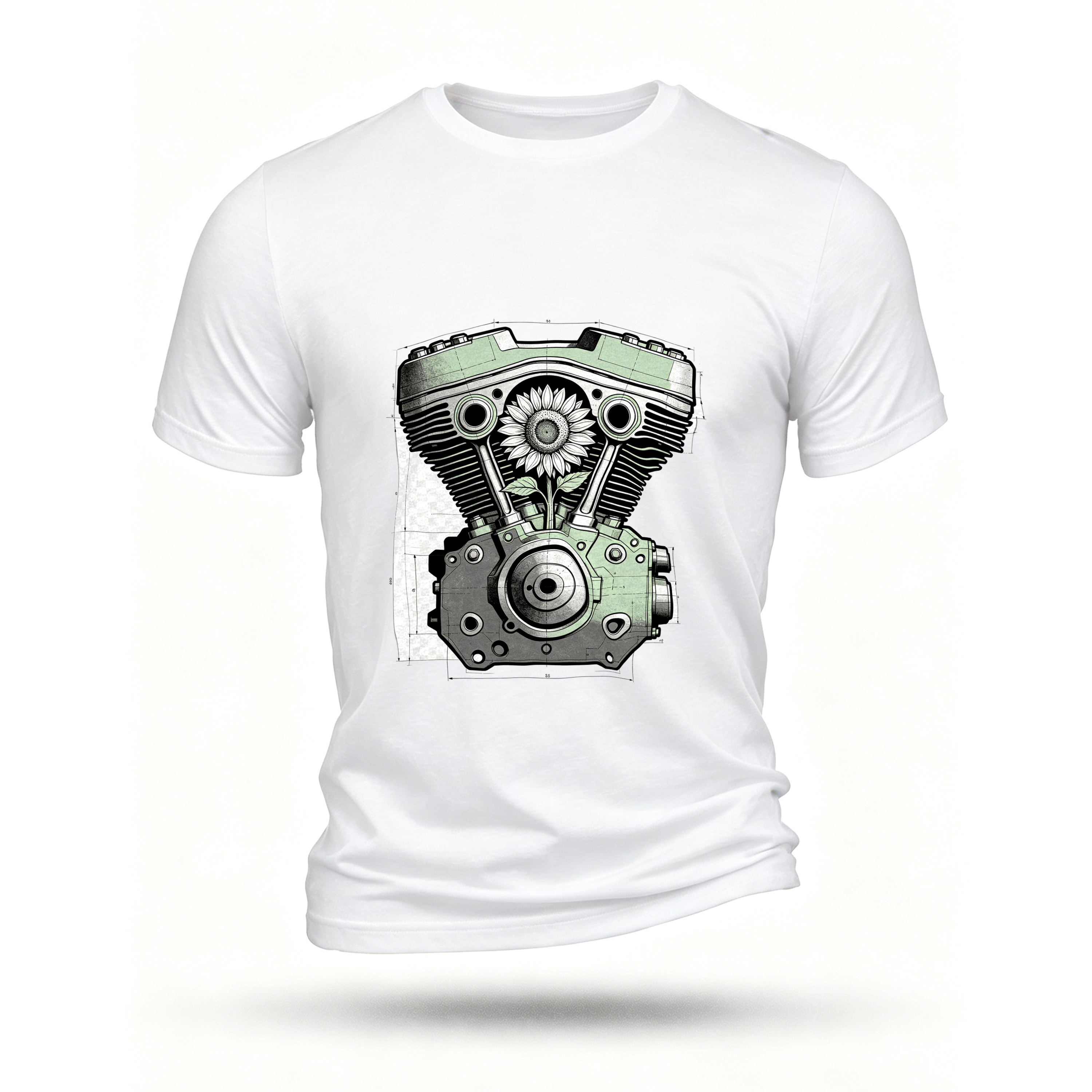White T-shirt, front print