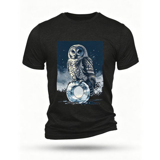 Black T-shirt, front print